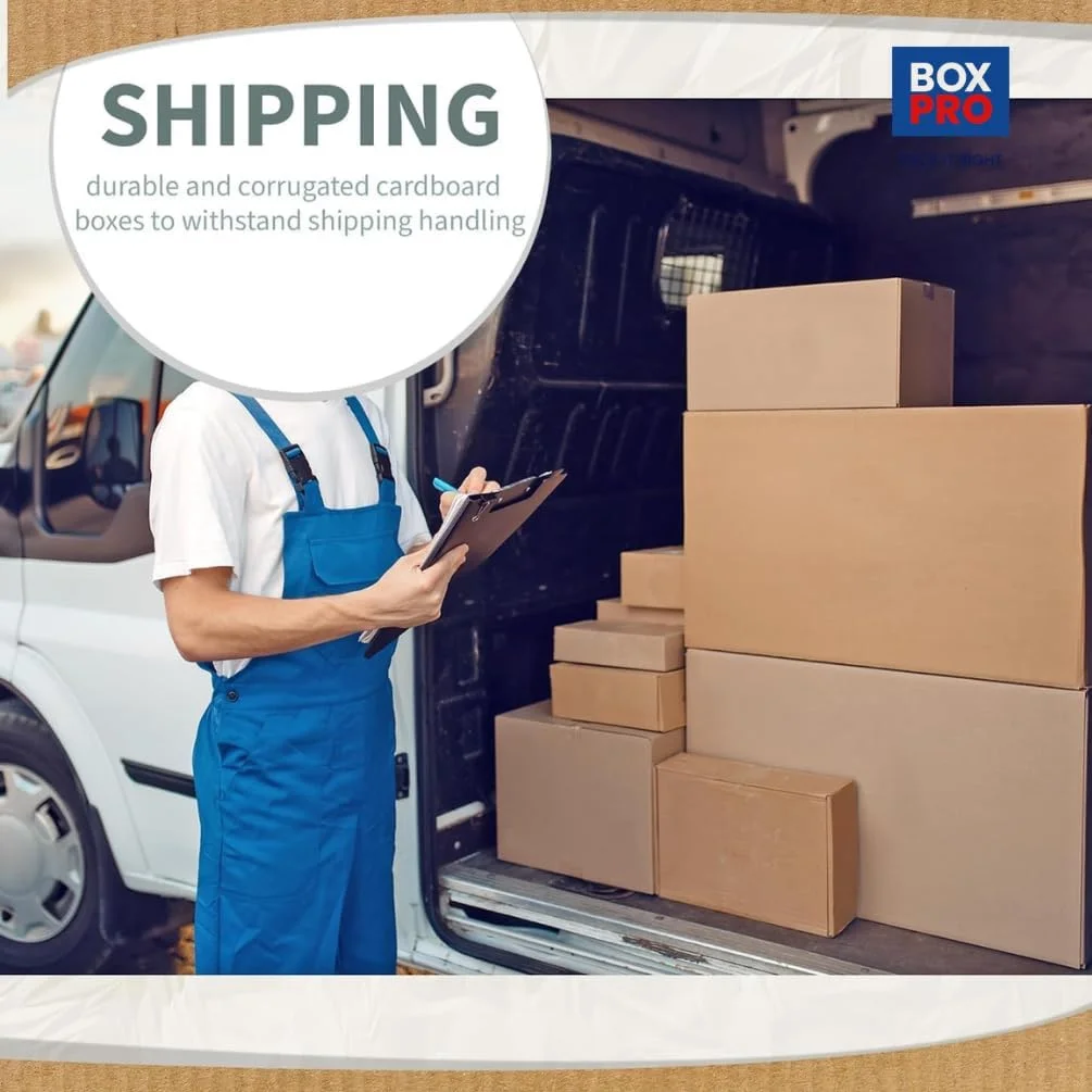 جعبه مقوایی تقویت شده BOXPRO، بسته 3 عددی، 60x40x40 سانتی متر، 5 لایه (24x16x16 اینچ) | ساختار 5 لایه | تحمل وزن تا 20 کیلوگرم | ایده آل برای انبارداری، حمل و نقل و تجارت الکترونیک جعبه مقوایی تقویت شده BOXPRO، بسته 3 عددی، 60x40x40 سانتی متر، 5 لایه (24x16x16 اینچ) | ساختار 5 لایه | تحمل وزن تا 20 کیلوگرم | ایده آل برای انبارداری، حمل و نقل و تجارت الکترونیک