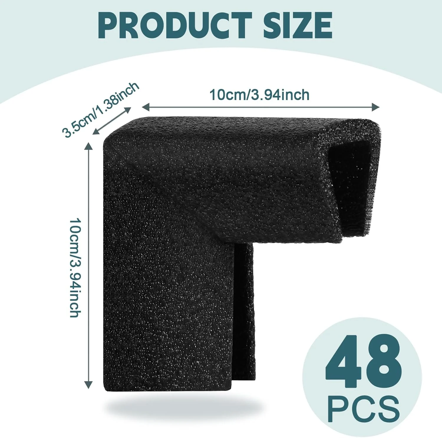 محافظ گوشه فومی Hiitytin بسته 48 عددی برای اسباب کشی آینه و تلویزیون، محافظ گوشه قاب فومی بسته بندی L شکل برای حمل و نقل، لوازم اسباب کشی برای محافظت از لبه عکس و آثار هنری (مشکی ساتن) محافظ گوشه فومی Hiitytin بسته 48 عددی برای اسباب کشی آینه و تلویزیون، محافظ گوشه قاب فومی بسته بندی L شکل برای حمل و نقل، لوازم اسباب کشی برای محافظت از لبه عکس و آثار هنری (مشکی ساتن)