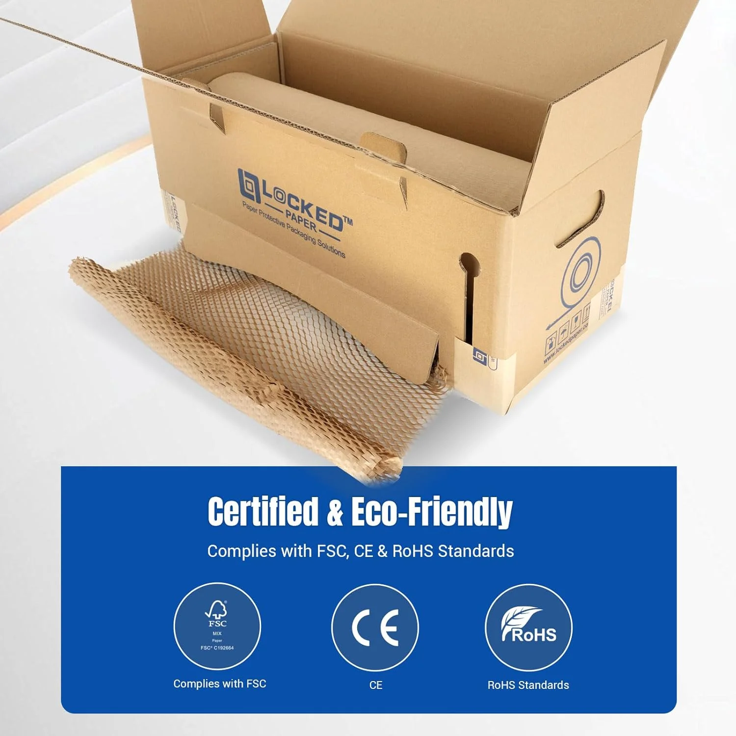 کاغذ بسته بندی لانه زنبوری LOCKEDPAPER، 20 اینچ × 525 فوت در جعبه خودکار - پرکننده جعبه بالشتکی برای پر کردن فضای خالی، اسباب کشی، حمل و نقل جایگزین سازگار با محیط زیست برای پلاستیک حبابدار کاغذ بسته بندی لانه زنبوری LOCKEDPAPER، 20 اینچ × 525 فوت در جعبه خودکار - پرکننده جعبه بالشتکی برای پر کردن فضای خالی، اسباب کشی، حمل و نقل جایگزین سازگار با محیط زیست برای پلاستیک حبابدار