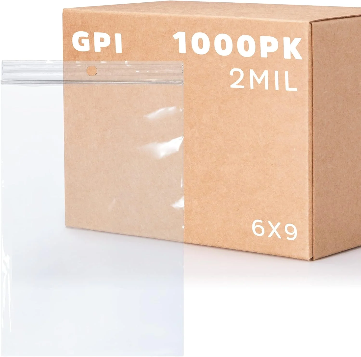 GPI - 6" x 9" - بسته عمده 1000 عددی، ضخامت 2 میل، کیسه های زیپ دار پلاستیکی شفاف قابل بستن مجدد، دارای سوراخ آویز برای نمایش، کیسه های پلی اتیلن بادوام با قفل زیپ دار قابل مهر و موم مجدد برای نگهداری، بسته بندی و حمل و نقل GPI - 6" x 9" - بسته عمده 1000 عددی، ضخامت 2 میل، کیسه های زیپ دار پلاستیکی شفاف قابل بستن مجدد، دارای سوراخ آویز برای نمایش، کیسه های پلی اتیلن بادوام با قفل زیپ دار قابل مهر و موم مجدد برای نگهداری، بسته بندی و حمل و نقل