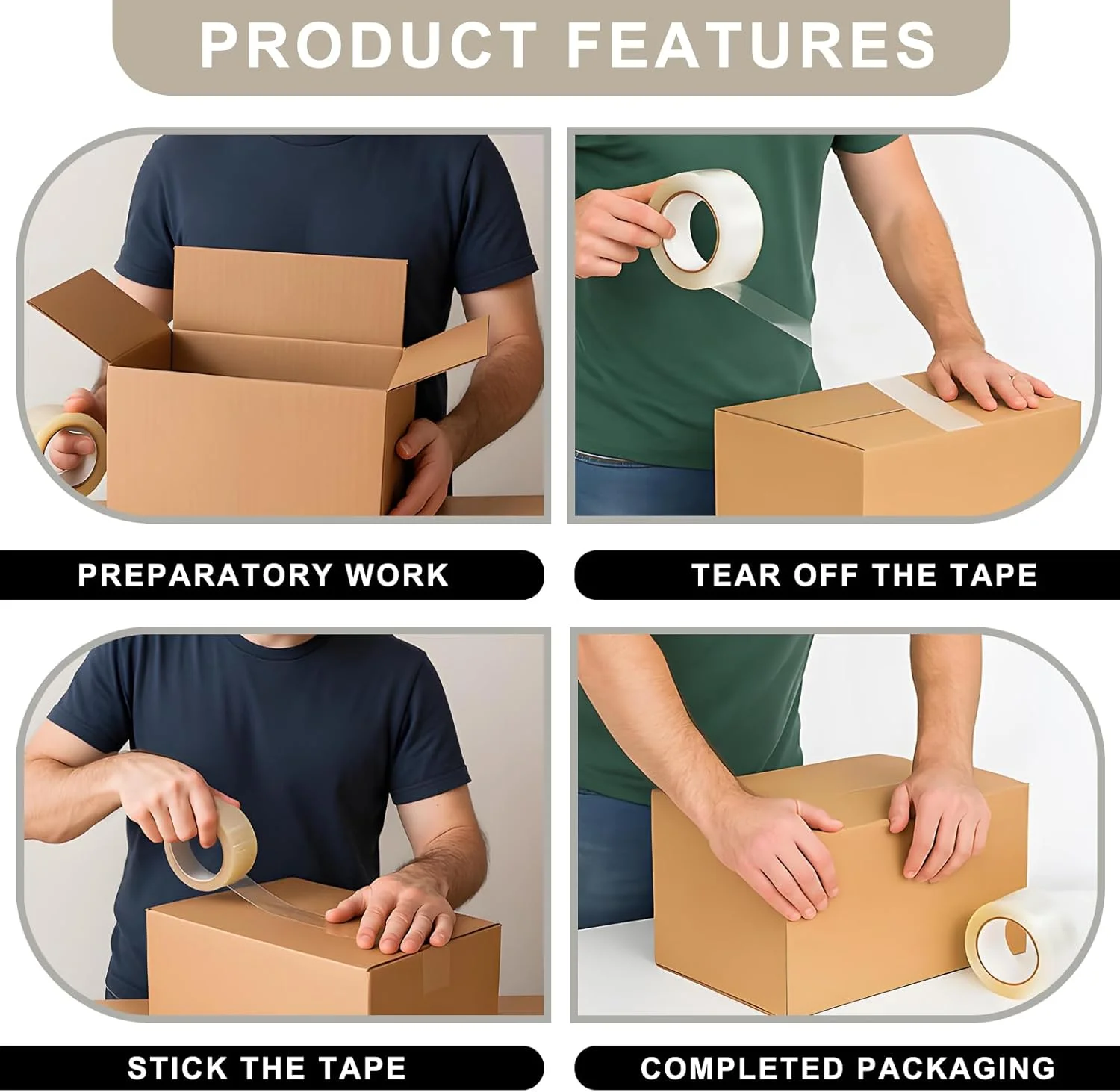 نوار بسته بندی ضخیم DOTUHAO، 12 رول نوار اسباب کشی، نوار جعبه، نوار بسته بندی اسکاچ، نوار بسته بندی شفاف با دستگاه پخش نوار بسته بندی برای بسته بندی و حمل و نقل، 48 میلی متر در 55 متر، مجموع 658 متر (12 عدد) نوار بسته بندی ضخیم DOTUHAO، 12 رول نوار اسباب کشی، نوار جعبه، نوار بسته بندی اسکاچ، نوار بسته بندی شفاف با دستگاه پخش نوار بسته بندی برای بسته بندی و حمل و نقل، 48 میلی متر در 55 متر، مجموع 658 متر (12 عدد)