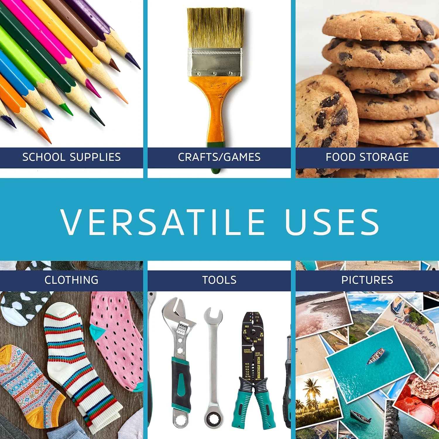 GPI - 6" x 9" - بسته عمده 1000 عددی، ضخامت 2 میل، کیسه های زیپ دار پلاستیکی شفاف قابل بستن مجدد، دارای سوراخ آویز برای نمایش، کیسه های پلی اتیلن بادوام با قفل زیپ دار قابل مهر و موم مجدد برای نگهداری، بسته بندی و حمل و نقل GPI - 6" x 9" - بسته عمده 1000 عددی، ضخامت 2 میل، کیسه های زیپ دار پلاستیکی شفاف قابل بستن مجدد، دارای سوراخ آویز برای نمایش، کیسه های پلی اتیلن بادوام با قفل زیپ دار قابل مهر و موم مجدد برای نگهداری، بسته بندی و حمل و نقل