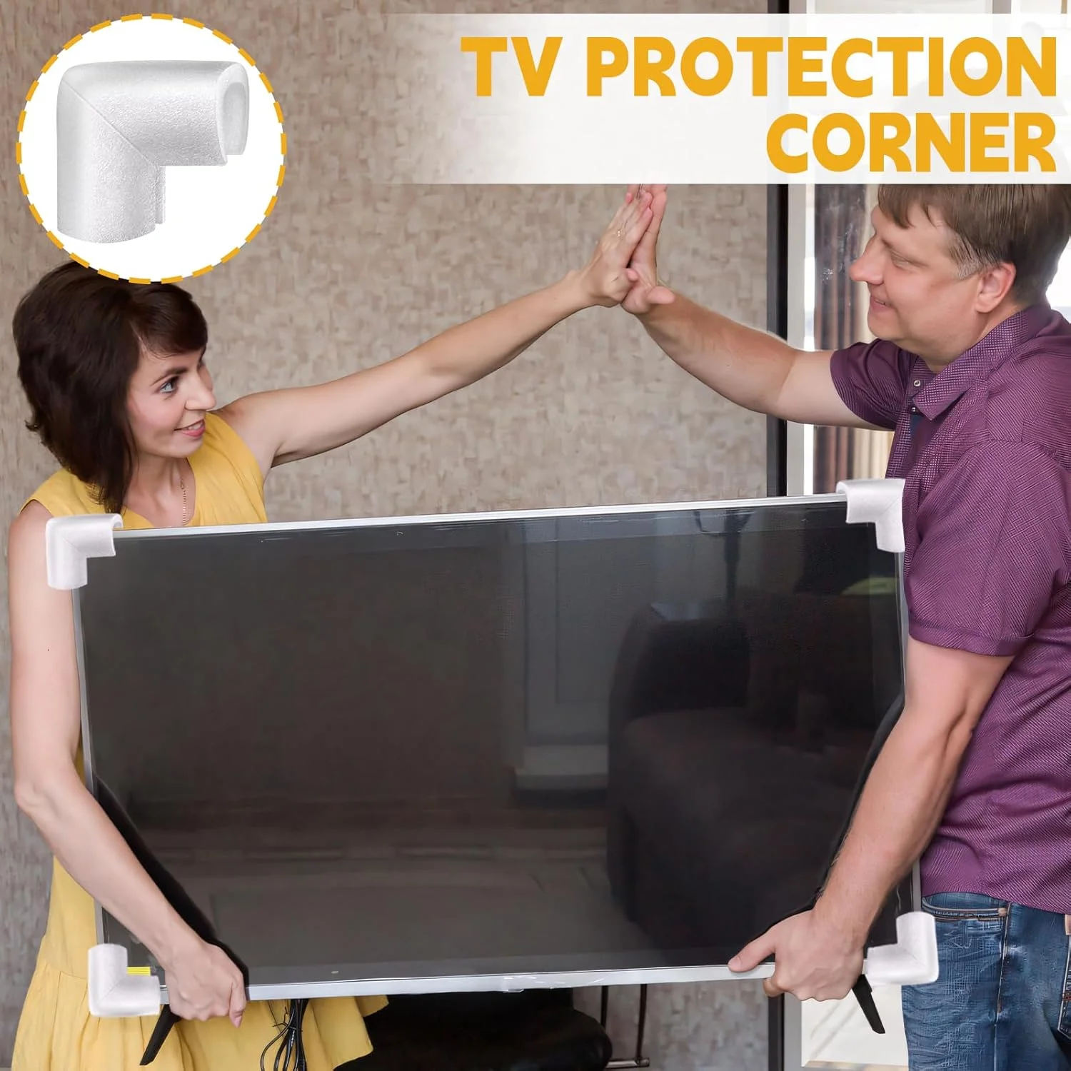 36 عدد محافظ گوشه فومی برای حمل و نقل، محافظ لبه L شکل برای جعبه حمل تلویزیون، قاب عکس، آینه و مبلمان، لوازم ضروری اسباب کشی 36 عدد محافظ گوشه فومی برای حمل و نقل، محافظ لبه L شکل برای جعبه حمل تلویزیون، قاب عکس، آینه و مبلمان، لوازم ضروری اسباب کشی