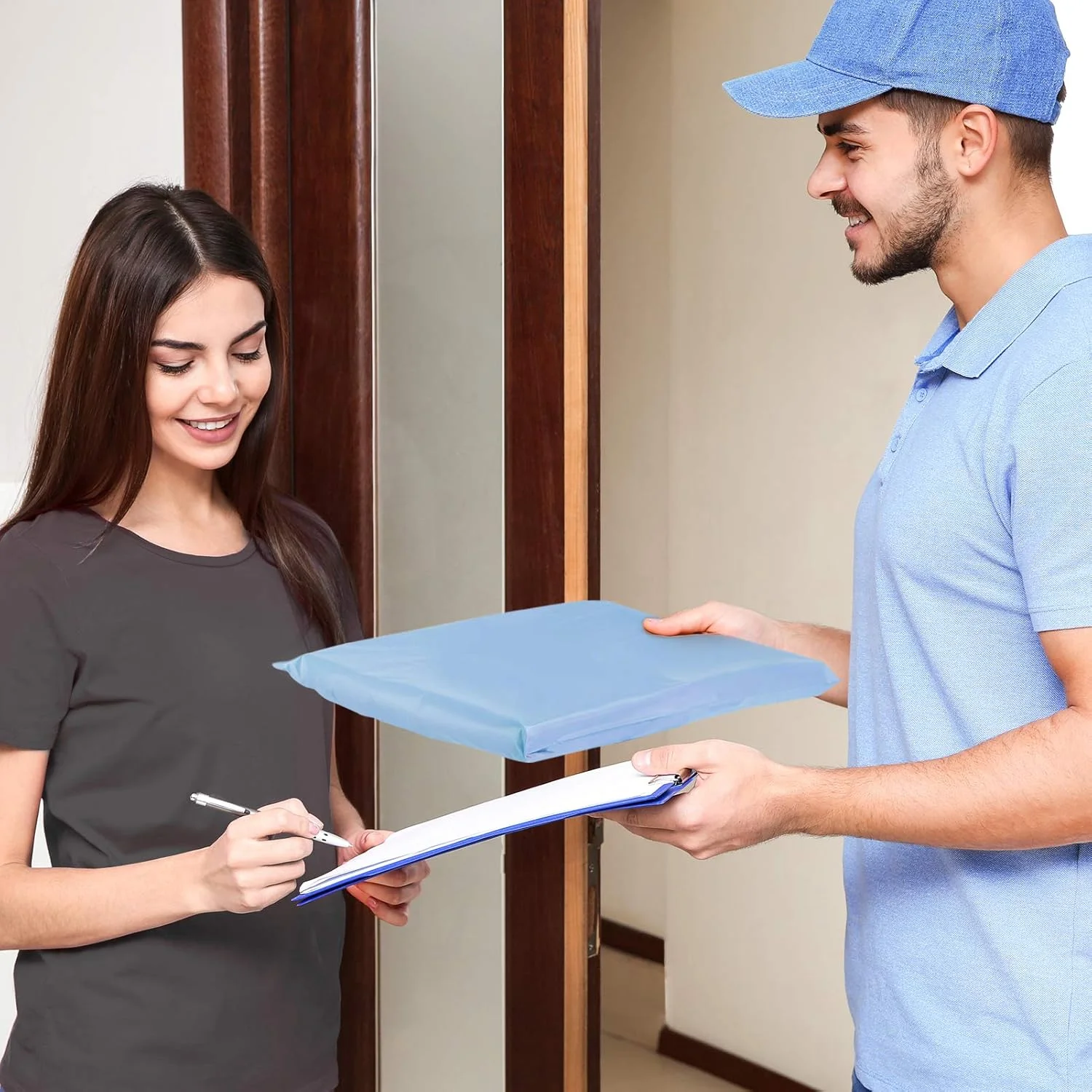 پاکت پستی پلی متالیک مترونیک 10x13، 100 عددی، کیسه های پستی بزرگ برای لباس، کیسه های پستی با چسب قوی خود چسب، ضد آب و مقاوم در برابر پارگی، کیسه های پستی به رنگ آبی مه آلود پاکت پستی پلی متالیک مترونیک 10x13، 100 عددی، کیسه های پستی بزرگ برای لباس، کیسه های پستی با چسب قوی خود چسب، ضد آب و مقاوم در برابر پارگی، کیسه های پستی به رنگ آبی مه آلود