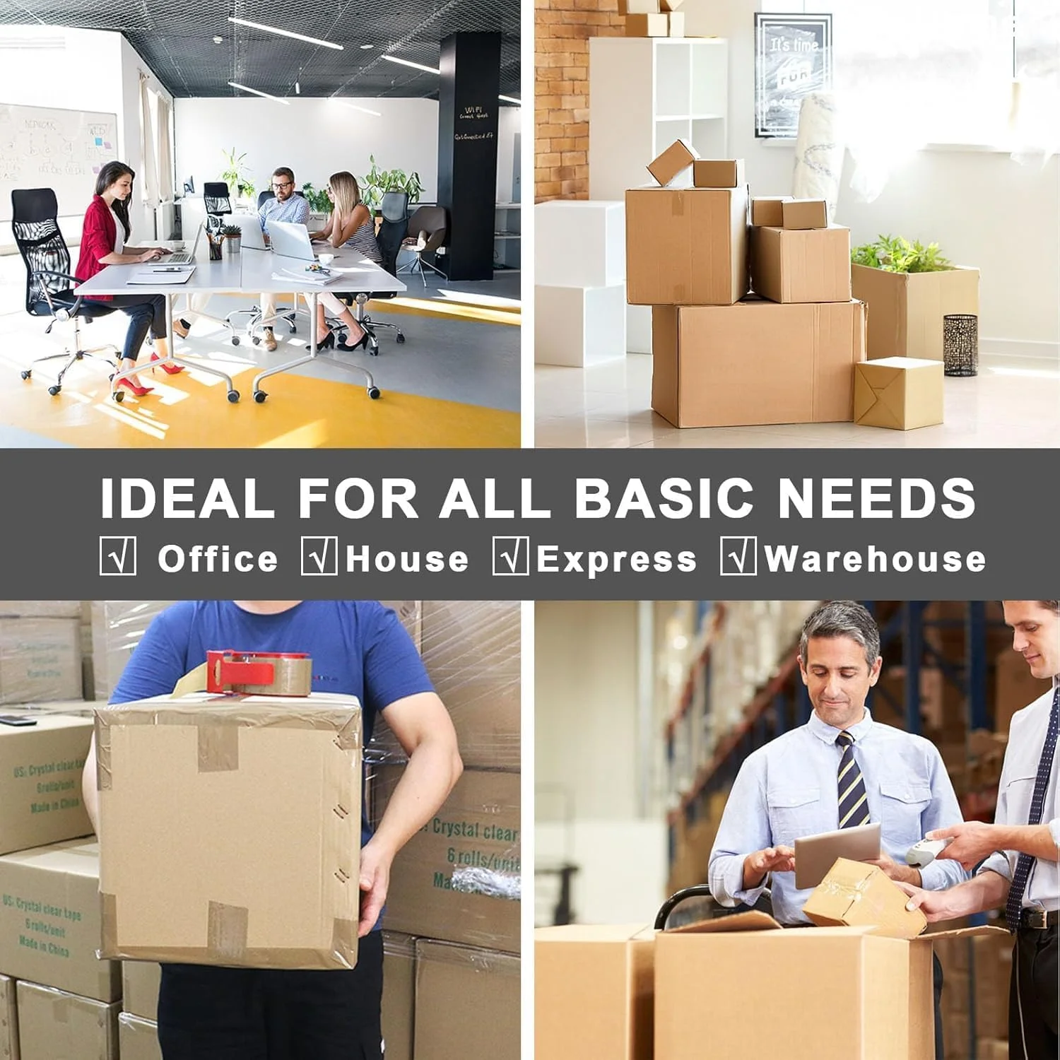 نوار چسب بسته بندی قهوه ای Valuxe عرض 2 اینچ در 50 یارد، مناسب برای حمل و نقل، دفتر و انبار، نوار چسب بسته بندی سنگین برای جعبه های بسته بندی کارتن، نوار قهوه ای برای اسباب کشی منازل و دفاتر (6 عدد) نوار چسب بسته بندی قهوه ای Valuxe عرض 2 اینچ در 50 یارد، مناسب برای حمل و نقل، دفتر و انبار، نوار چسب بسته بندی سنگین برای جعبه های بسته بندی کارتن، نوار قهوه ای برای اسباب کشی منازل و دفاتر (6 عدد)