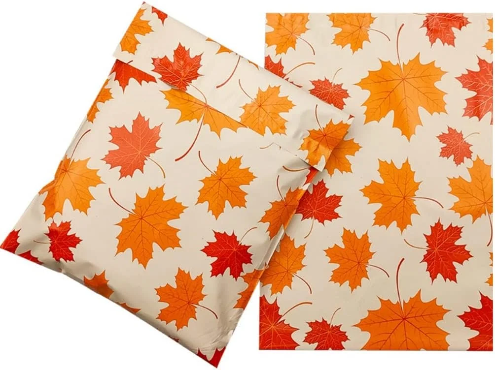 50 عدد کیسه پستی جدید با طرح برگ افرا، 10 * 13 اینچ، کیسه پستی پاکت پلاستیکی خود چسب (رنگ: D، سایز: 25.5X37cm) 50 عدد کیسه پستی جدید با طرح برگ افرا، 10 * 13 اینچ، کیسه پستی پاکت پلاستیکی خود چسب (رنگ: D، سایز: 25.5X37cm)