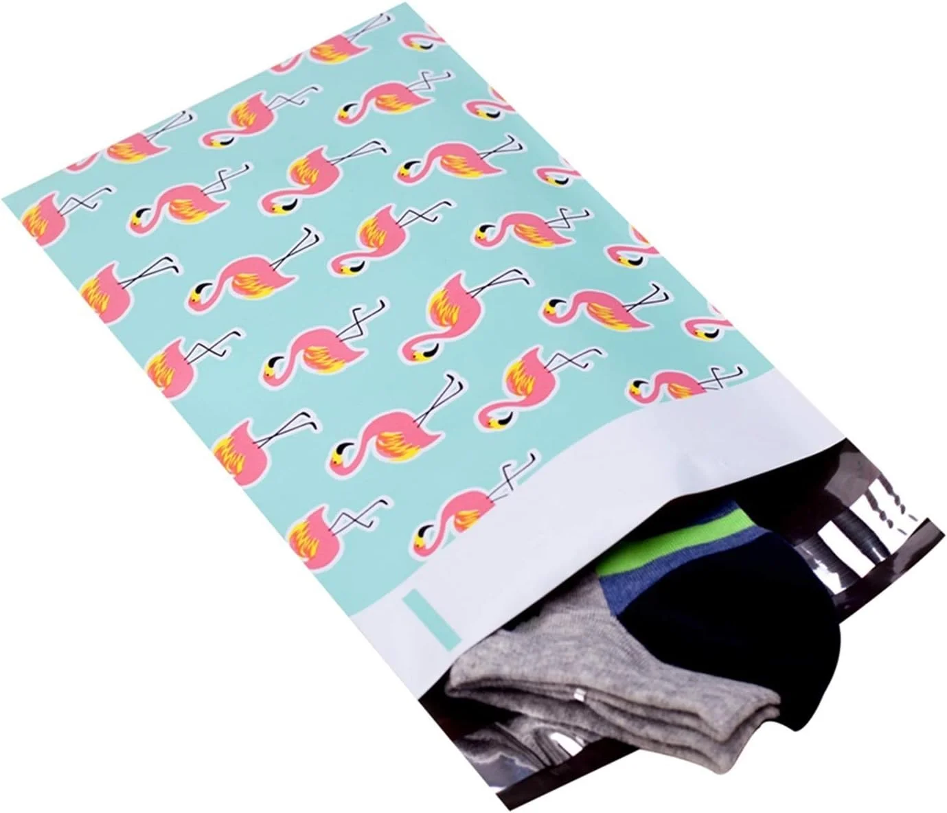 پاکت پستی، بسته 100 عددی پاکت پستی 15x23 سانتی متر 6x9 اینچ طرح دار پاکت های پستی پلاستیکی خود چسب