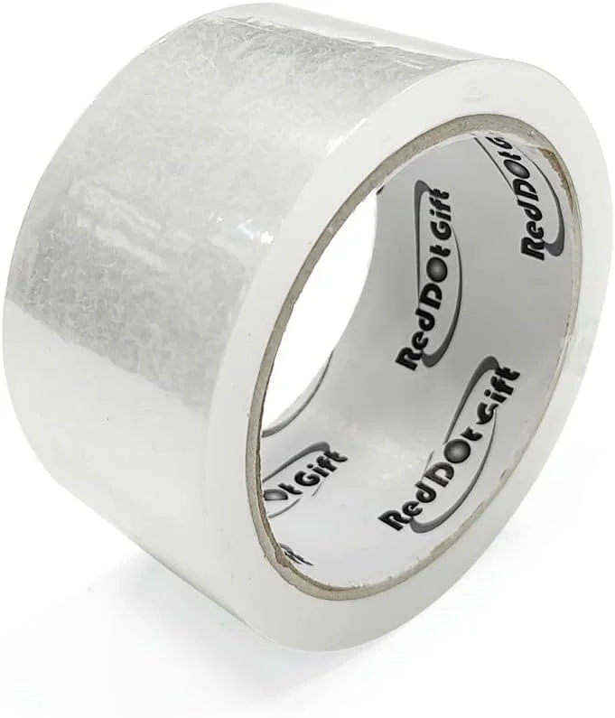 نوار بسته بندی شفاف-سفید 48 میلی متری در 50 یاردی Red Dot Gift، نوار بسته بندی سنگین برای مهر و موم کردن جعبه های بسته، جعبه های اسباب کشی خانه، کیسه های پستی بزرگ، لوازم اداری (سفید، 50 یارد در 1 رول) نوار بسته بندی شفاف-سفید 48 میلی متری در 50 یاردی Red Dot Gift، نوار بسته بندی سنگین برای مهر و موم کردن جعبه های بسته، جعبه های اسباب کشی خانه، کیسه های پستی بزرگ، لوازم اداری (سفید، 50 یارد در 1 رول)