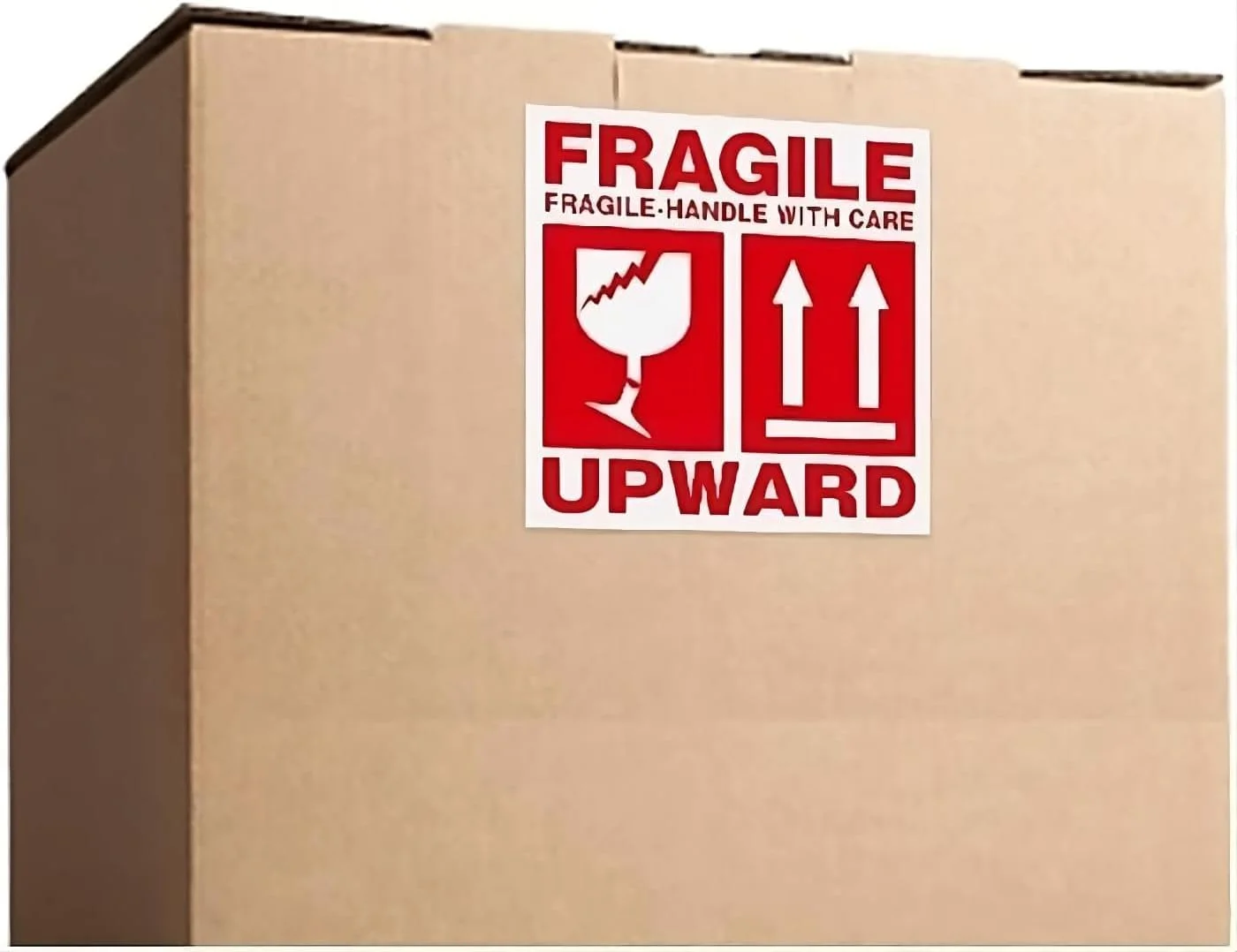 برچسب های شکننده بزرگ براق الفخامه، 50 عددی، 10x10 سانتی متر، برچسب های هشدار دهنده رو به بالا برای بسته بندی ایمن جعبه های حمل و نقل، چمدان - بسته 50 عددی برچسب های شکننده بزرگ براق الفخامه، 50 عددی، 10x10 سانتی متر، برچسب های هشدار دهنده رو به بالا برای بسته بندی ایمن جعبه های حمل و نقل، چمدان - بسته 50 عددی