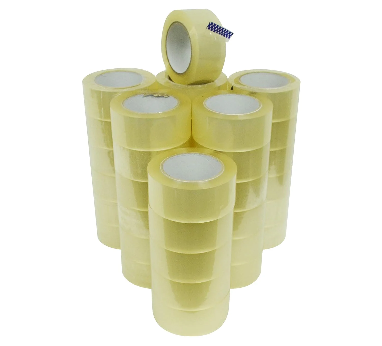 نوار بسته بندی شفاف WOD CST18RA - 2 اینچ در 55 یارد در هر رول - بسته بندی جعبه حمل و نقل با چسب قوی درجه صنعتی نازک برای جابجایی، دفتر، مهر و موم کارتن و انبار 24 عددی