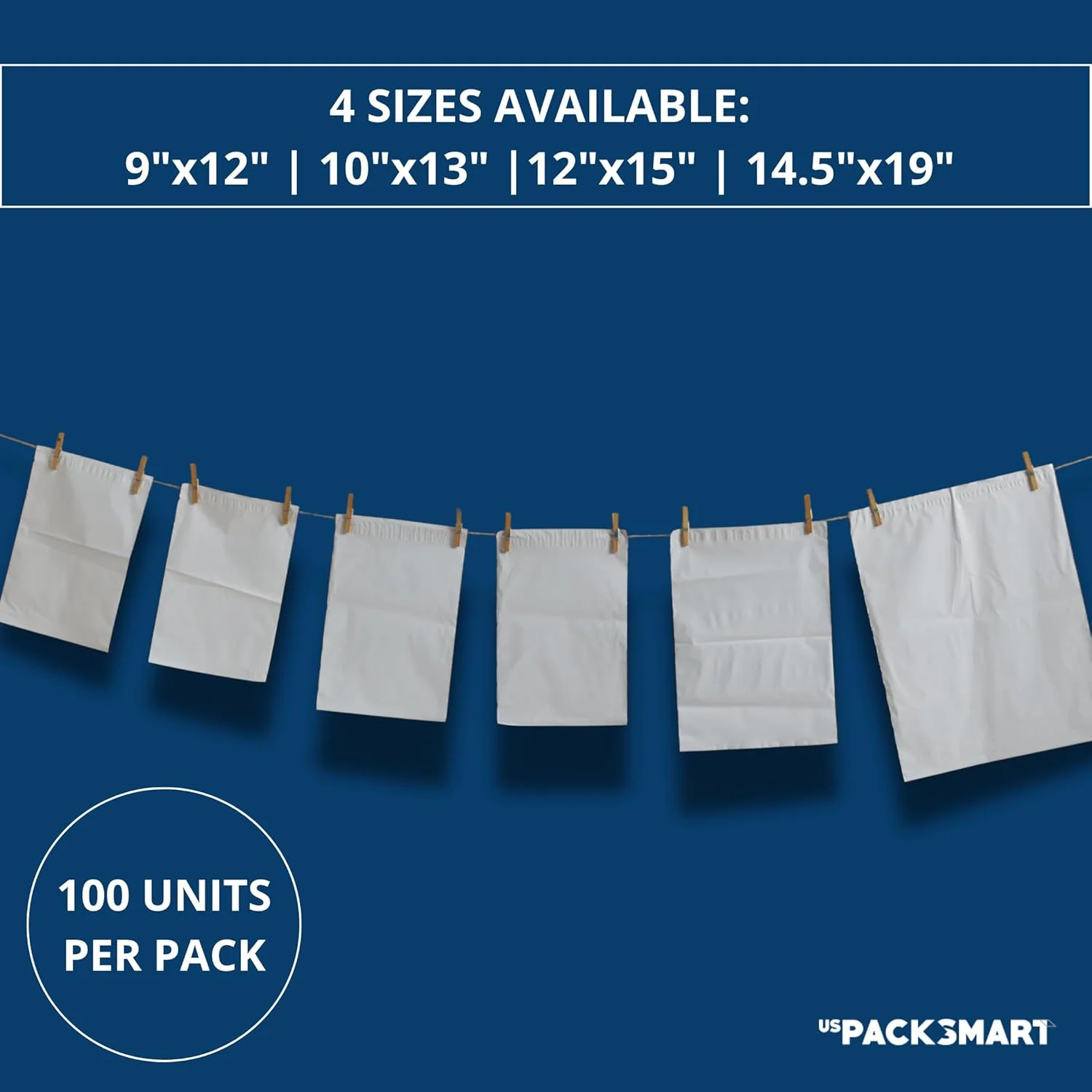 پاکت پستی پلی اتیلن هوشمند US PACK. پاکت های پستی پلاستیکی. کیسه های پلی اتیلن. (100 عدد در هر بسته) 10"x13" پاکت پستی پلی اتیلن هوشمند US PACK. پاکت های پستی پلاستیکی. کیسه های پلی اتیلن. (100 عدد در هر بسته) 10"x13"