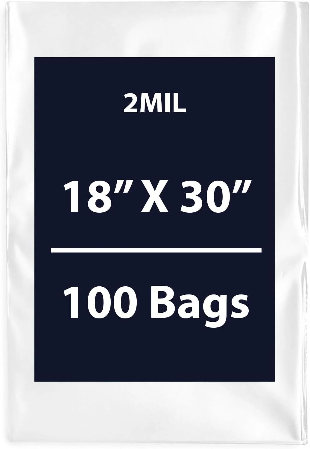 کیسه های پلی اتیلن شفاف تخت عمران ایی در اندازه های مختلف - 18x30 و (100 عدد) 2 میل، بسته بندی پلاستیکی تخت با سر باز | کیسه های پلاستیکی انعطاف پذیر و بادوام | پلی اتیلن با چگالی کم (LDPE)