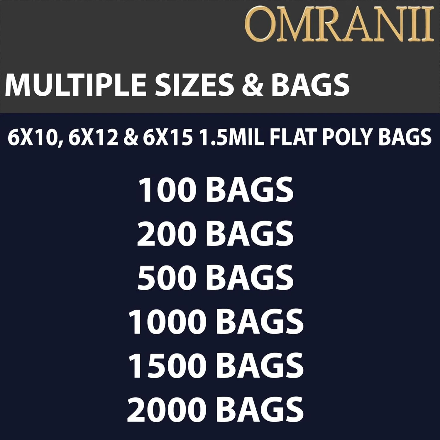 کیسه های پلی اتیلن شفاف تخت عمران ایی در اندازه های مختلف - 6x10 و (100 عدد) 1.5 میل بسته بندی پلاستیکی تخت با سر باز | کیسه های پلاستیکی انعطاف پذیر و بادوام | پلی اتیلن با چگالی کم (LDPE) کیسه های پلی اتیلن شفاف تخت عمران ایی در اندازه های مختلف - 6x10 و (100 عدد) 1.5 میل بسته بندی پلاستیکی تخت با سر باز | کیسه های پلاستیکی انعطاف پذیر و بادوام | پلی اتیلن با چگالی کم (LDPE)