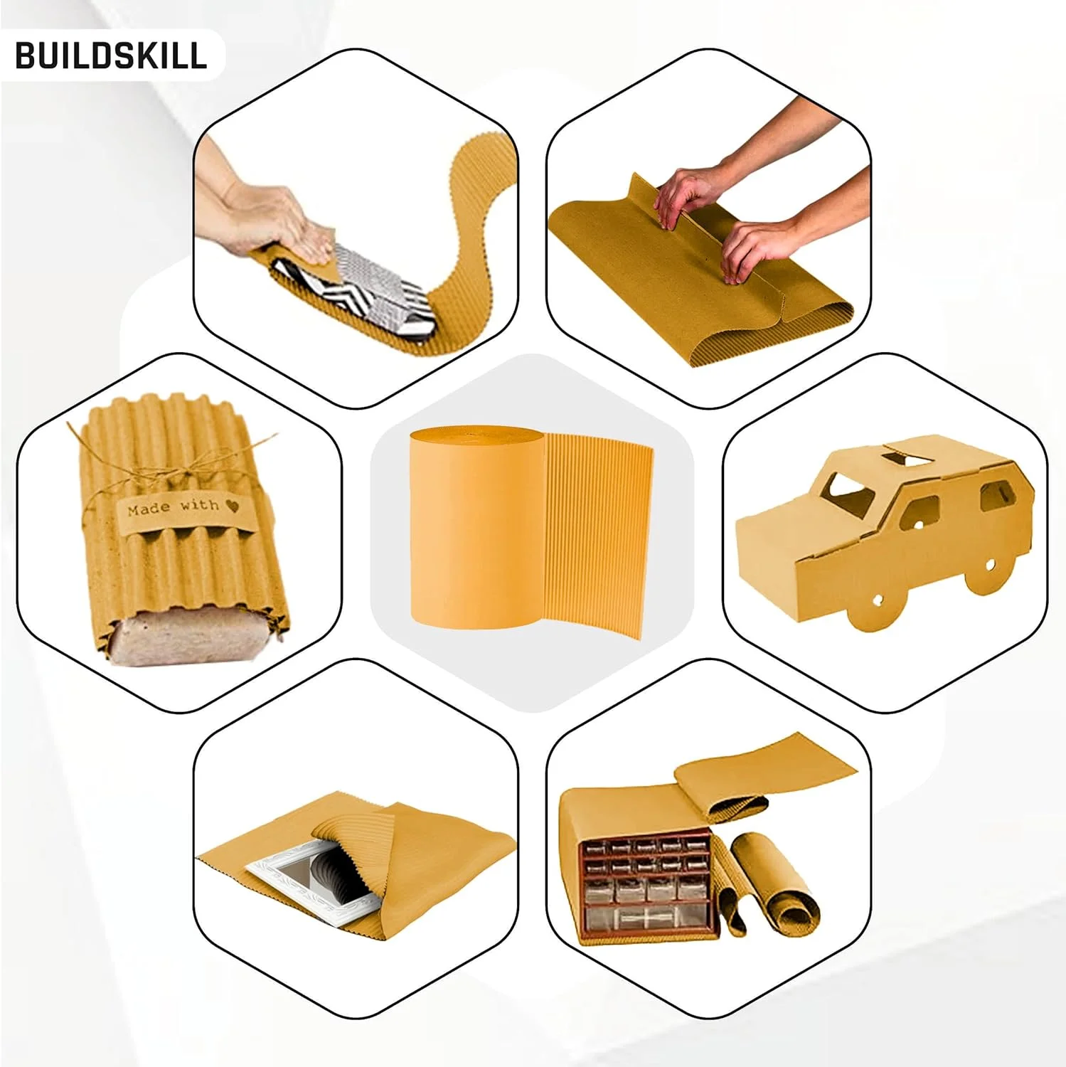 متریال بسته بندی Buildskill، رول مقوایی، کاغذ قهوه ای 2 لایه 50x2000 سانتی متر، 150x100 GSM - ورق های مقوایی عالی برای صنایع دستی، مواد بسته بندی، کاغذ بسته بندی، ورق های مقوایی، استفاده در خانه و محل کار متریال بسته بندی Buildskill، رول مقوایی، کاغذ قهوه ای 2 لایه 50x2000 سانتی متر، 150x100 GSM - ورق های مقوایی عالی برای صنایع دستی، مواد بسته بندی، کاغذ بسته بندی، ورق های مقوایی، استفاده در خانه و محل کار