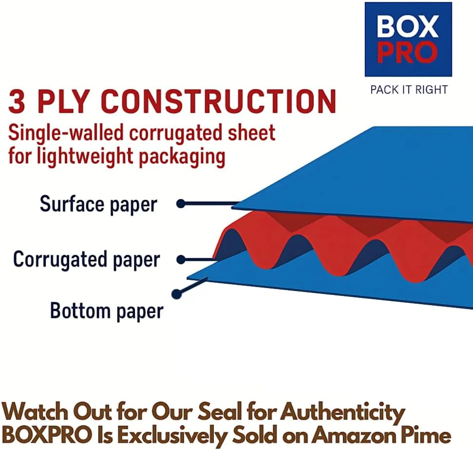 جعبه مقوایی 3 لایه استاندارد BOXPRO، بسته 3 عددی، 20x20x20 سانتی متر (8x8x8 اینچ) | ساختار محکم 3 لایه | تحمل وزن تا 6.5 کیلوگرم | ایده آل برای انبارداری، حمل و نقل و تجارت الکترونیک جعبه مقوایی 3 لایه استاندارد BOXPRO، بسته 3 عددی، 20x20x20 سانتی متر (8x8x8 اینچ) | ساختار محکم 3 لایه | تحمل وزن تا 6.5 کیلوگرم | ایده آل برای انبارداری، حمل و نقل و تجارت الکترونیک