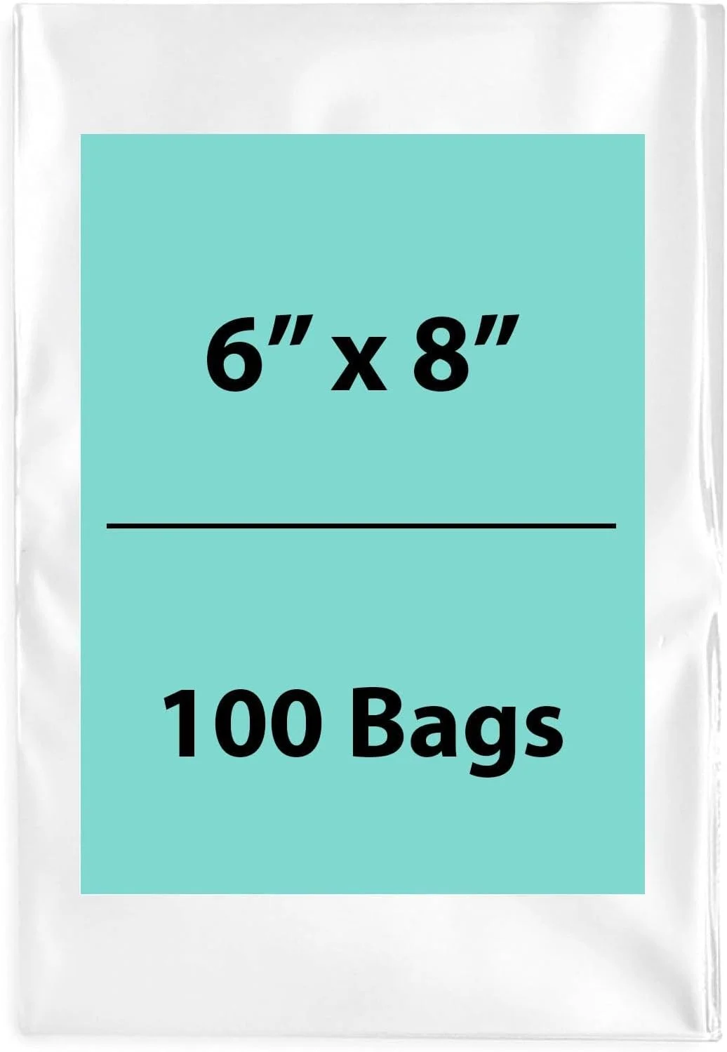 کیسه های پلی اتیلن تخت شفاف بسته بندی سیب آبی در اندازه های مختلف - 6"x8" و (100 عدد) کیسه پلاستیکی با ضخامت 4 میل با سر باز | کیسه های پلاستیکی انعطاف پذیر و بادوام | پلی اتیلن با چگالی کم (LDPE)…