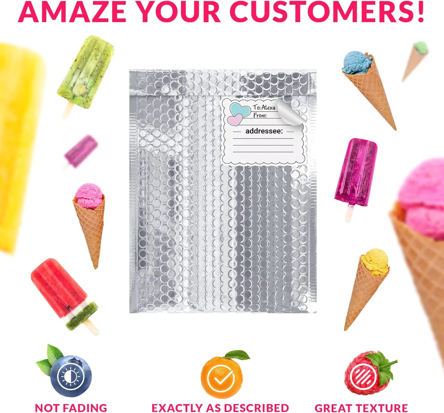 پاکت حبابدار حرارتی ABC، 25.4 × 26.7 سانتی متر، بسته 10 عددی پاکت های پستی فویل متالیک، پاکت های حبابدار خود چسب دار خنک، بسته بندی ضد آب برای حمل و نقل سرد، کیسه های حمل و نقل عایق دار برای غذا، لوازم آرایشی پاکت حبابدار حرارتی ABC، 25.4 × 26.7 سانتی متر، بسته 10 عددی پاکت های پستی فویل متالیک، پاکت های حبابدار خود چسب دار خنک، بسته بندی ضد آب برای حمل و نقل سرد، کیسه های حمل و نقل عایق دار برای غذا، لوازم آرایشی