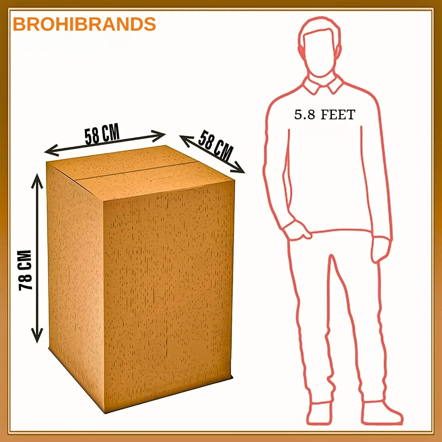 BROHIBRANDS، بزرگ، دولایه، جعبه های مقوایی راه راه 100% قابل بازیافت برای اسباب کشی، کارتن باری قهوه ای برای بسته بندی، حمل و نقل، انبارداری، سنگین، جابجایی خانه/دفتر، جعبه، بسته بندی، 5 عددی (55x55x70 سانتی متر) BROHIBRANDS، بزرگ، دولایه، جعبه های مقوایی راه راه 100% قابل بازیافت برای اسباب کشی، کارتن باری قهوه ای برای بسته بندی، حمل و نقل، انبارداری، سنگین، جابجایی خانه/دفتر، جعبه، بسته بندی، 5 عددی (55x55x70 سانتی متر)