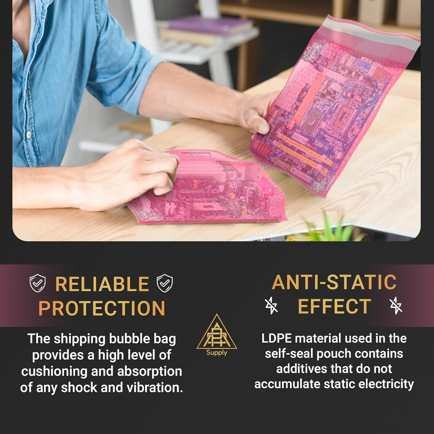 کیسه های حبابدار ضد الکتریسیته ساکن APQ، 6 × 6.5 اینچ، بسته 25 عددی کیسه های حبابدار صورتی خود چسب، کیسه های حبابدار ضد استاتیک پلی اتیلن ضد آب برای بسته بندی لوازم الکترونیکی، زیور آلات، کیسه حبابدار دوتایی محکم برای محافظت کیسه های حبابدار ضد الکتریسیته ساکن APQ، 6 × 6.5 اینچ، بسته 25 عددی کیسه های حبابدار صورتی خود چسب، کیسه های حبابدار ضد استاتیک پلی اتیلن ضد آب برای بسته بندی لوازم الکترونیکی، زیور آلات، کیسه حبابدار دوتایی محکم برای محافظت