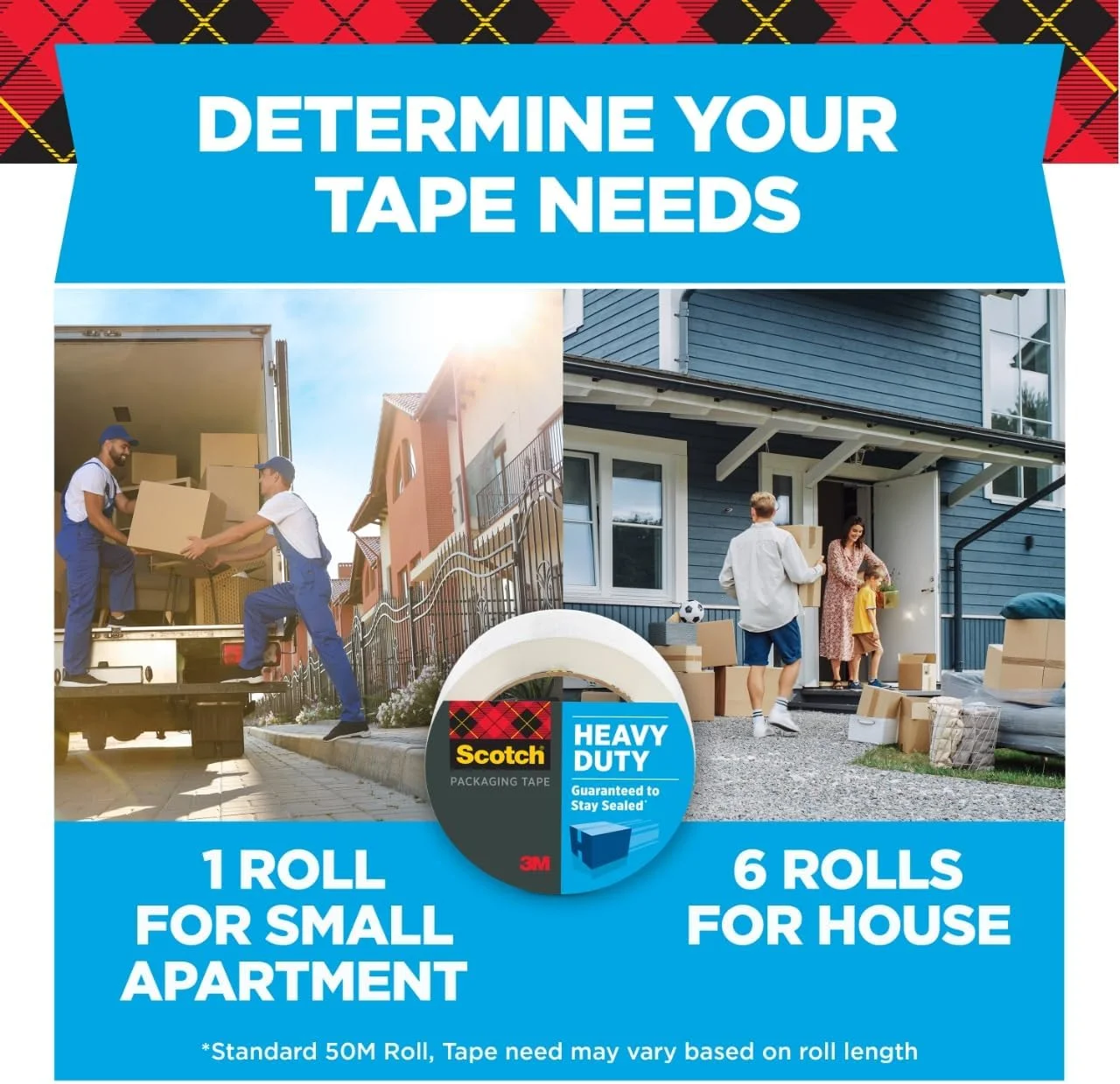 نوار بسته بندی سنگین اسکاچ، 48 میلی متر × 60 متر، طراحی شده برای بسته بندی، حمل و نقل و ارسال پستی، مهر و موم قوی روی انواع جعبه، هسته 76 میلی متری، شفاف، 1 رول (3850-60) نوار بسته بندی سنگین اسکاچ، 48 میلی متر × 60 متر، طراحی شده برای بسته بندی، حمل و نقل و ارسال پستی، مهر و موم قوی روی انواع جعبه، هسته 76 میلی متری، شفاف، 1 رول (3850-60)