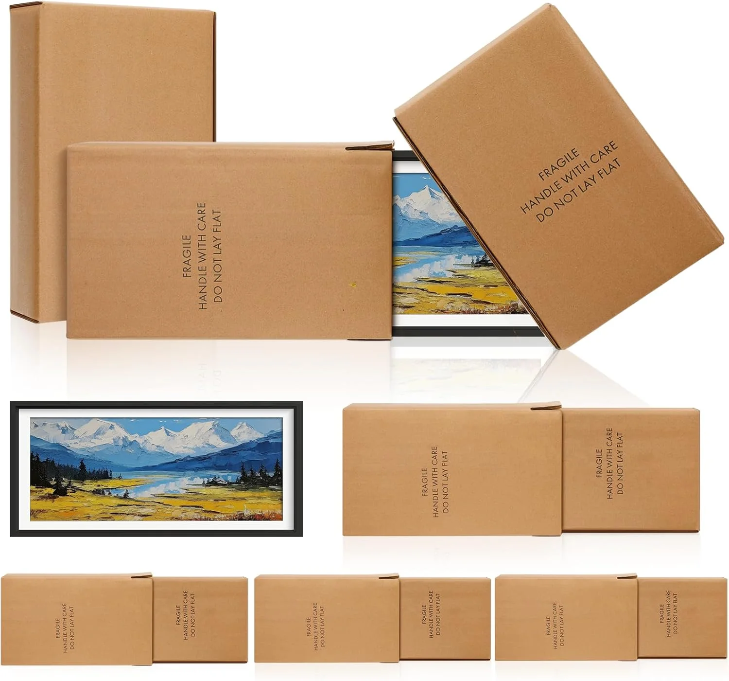 جعبه حمل و نقل عکس Fuyoooo، 8 عددی، جعبه متحرک عکس قابل تنظیم برای قاب ها، آینه، جعبه مقوایی راه راه برای کسب و کارهای کوچک، بسته بندی و نگهداری کتاب جعبه حمل و نقل عکس Fuyoooo، 8 عددی، جعبه متحرک عکس قابل تنظیم برای قاب ها، آینه، جعبه مقوایی راه راه برای کسب و کارهای کوچک، بسته بندی و نگهداری کتاب