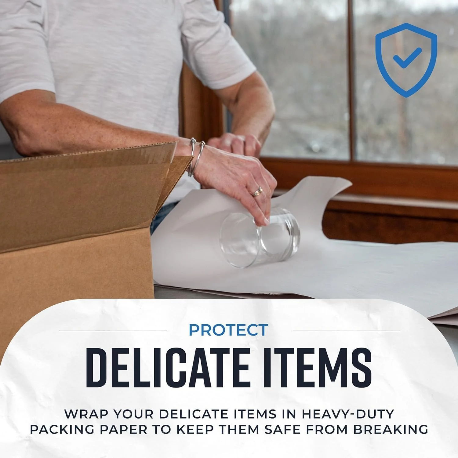 رول کاغذ بسته بندی روزنامه - لوازم ضروری اسباب کشی، رول 1000 فوت طول × 18 اینچ عرض - معادل 1000 برگ 12 اینچی، برای بسته بندی ظروف شیشه ای، لوازم ضروری اسباب کشی - محافظت از وسایل ظریف - ساخت آمریکا رول کاغذ بسته بندی روزنامه - لوازم ضروری اسباب کشی، رول 1000 فوت طول × 18 اینچ عرض - معادل 1000 برگ 12 اینچی، برای بسته بندی ظروف شیشه ای، لوازم ضروری اسباب کشی - محافظت از وسایل ظریف - ساخت آمریکا