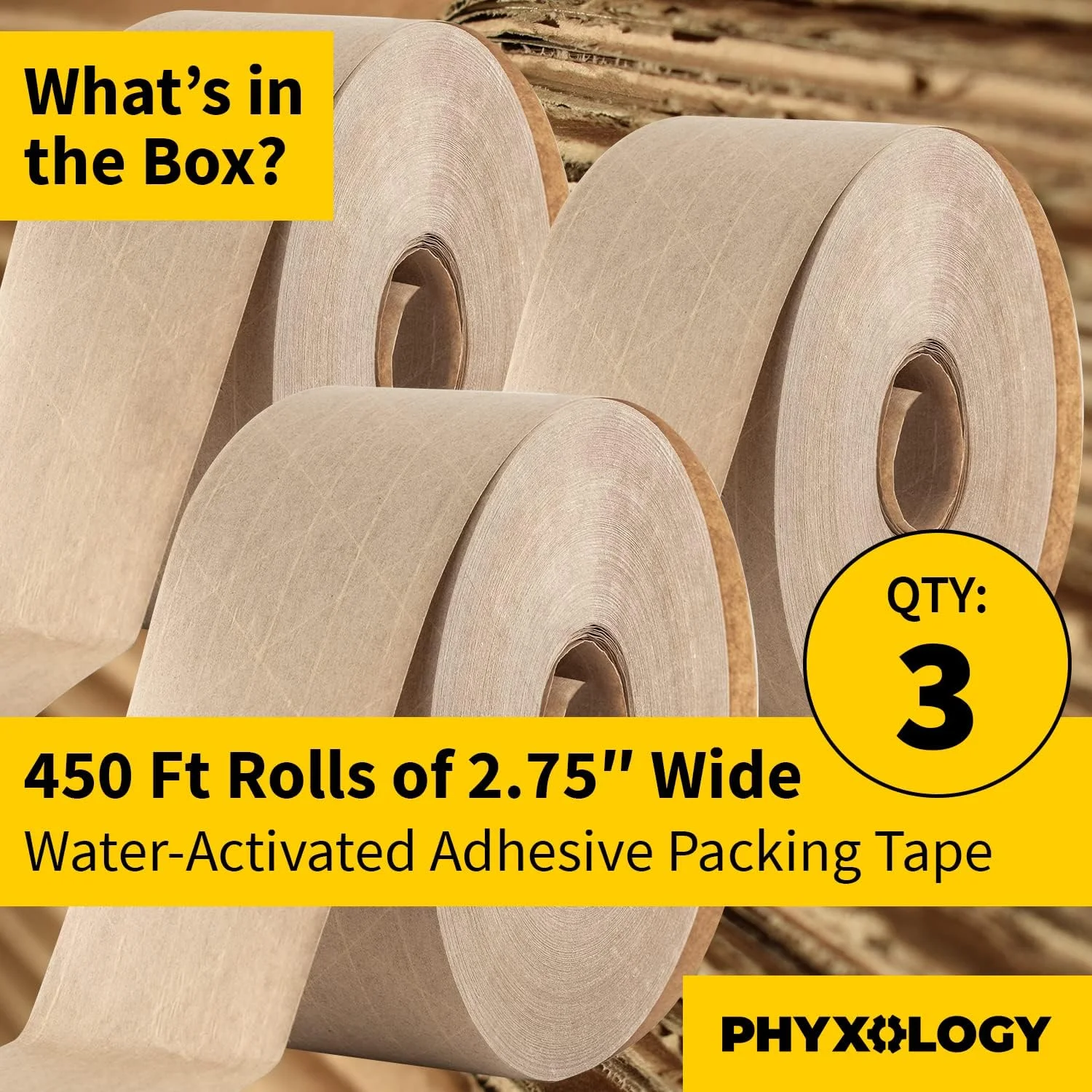 نوار چسب فعال شده با آب فوق العاده بادوام برای بسته بندی ایمن 3 عددی 2.75 اینچی، 450 فوت نوار کاغذی قهوه ای چسبندگی سنگین برای بسته بندی و حمل و نقل ارائه می دهد. تقویت شده با فایبرگلاس برای چسبندگی فوق العاده قوی. نوار چسب فعال شده با آب فوق العاده بادوام برای بسته بندی ایمن 3 عددی 2.75 اینچی، 450 فوت نوار کاغذی قهوه ای چسبندگی سنگین برای بسته بندی و حمل و نقل ارائه می دهد. تقویت شده با فایبرگلاس برای چسبندگی فوق العاده قوی.