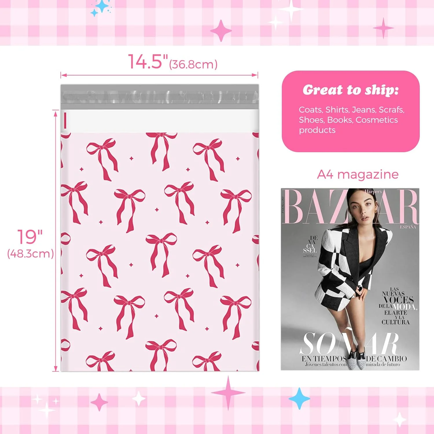 پاکت پستی پلی اتیلن فوکسوری 37x48 سانتی متر 50 عددی، کیسه های پستی برای لباس، پاکت های پستی چسب قوی برای کسب و کارهای کوچک، کیسه پستی خود چسب، پاکت های پستی پاپیون صورتی پاکت پستی پلی اتیلن فوکسوری 37x48 سانتی متر 50 عددی، کیسه های پستی برای لباس، پاکت های پستی چسب قوی برای کسب و کارهای کوچک، کیسه پستی خود چسب، پاکت های پستی پاپیون صورتی