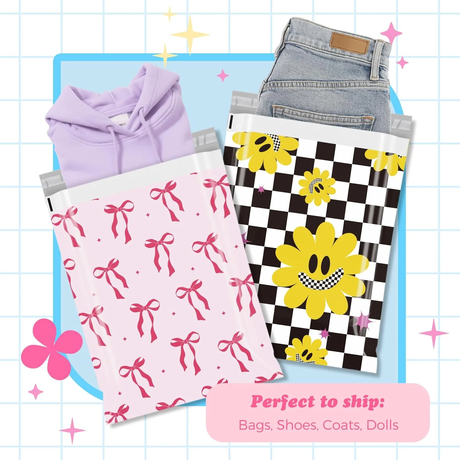 پاکت پستی پلی اتیلن فوکسوری 37x48 سانتی متر 50 عددی، کیسه های پستی برای لباس، پاکت های پستی چسب قوی برای کسب و کارهای کوچک، کیسه پستی خود چسب، پاکت های پستی پاپیون صورتی پاکت پستی پلی اتیلن فوکسوری 37x48 سانتی متر 50 عددی، کیسه های پستی برای لباس، پاکت های پستی چسب قوی برای کسب و کارهای کوچک، کیسه پستی خود چسب، پاکت های پستی پاپیون صورتی