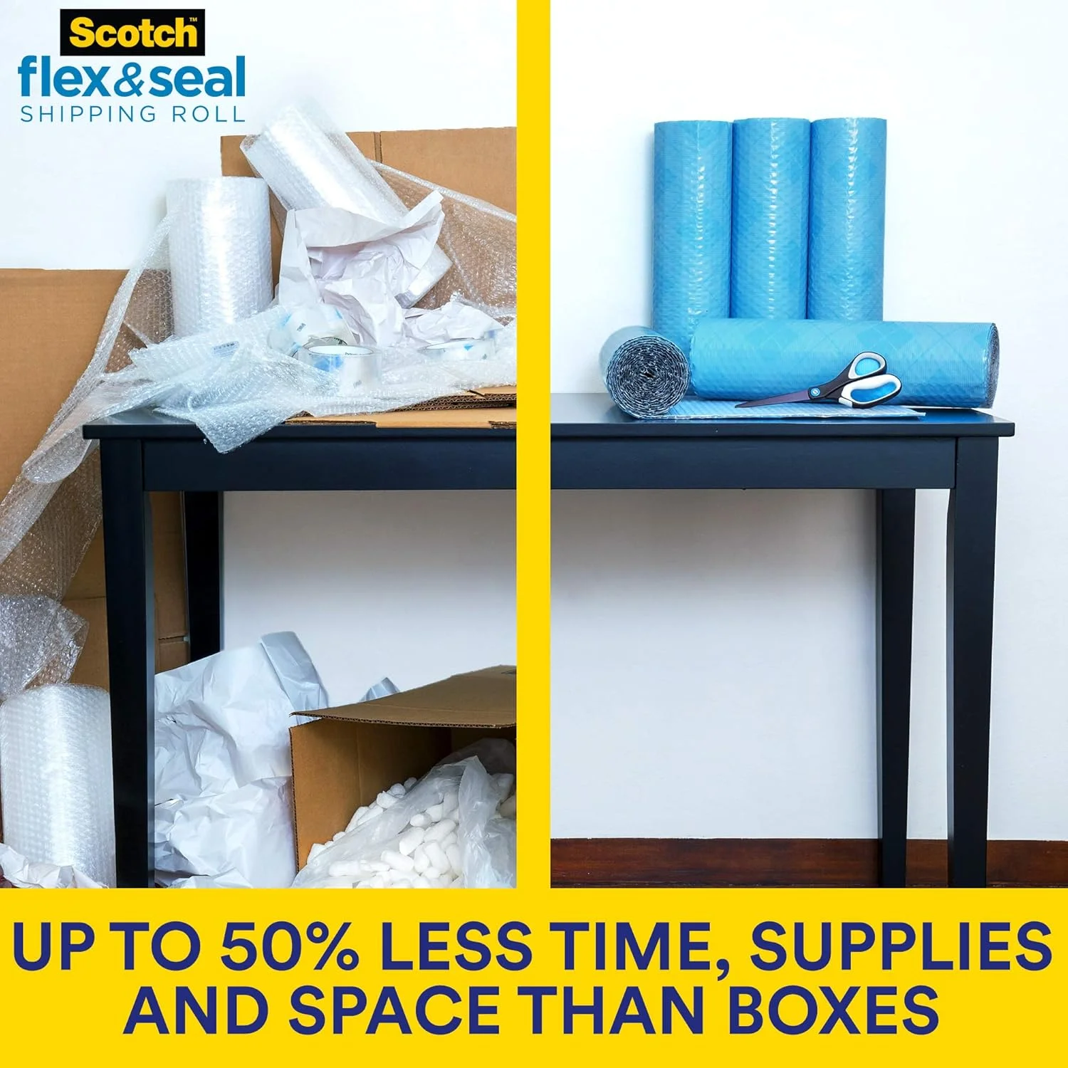 رول بسته بندی اسکاچ Flex and Seal، 38 سانتی متر در 3 متر، راه حل حمل و نقل همه کاره، جایگزین آسان بسته بندی برای کیسه های پستی رول بسته بندی اسکاچ Flex and Seal، 38 سانتی متر در 3 متر، راه حل حمل و نقل همه کاره، جایگزین آسان بسته بندی برای کیسه های پستی