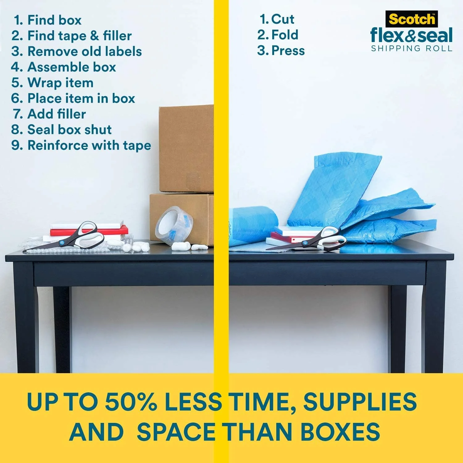 رول بسته بندی اسکاچ Flex and Seal، 38 سانتی متر در 3 متر، راه حل حمل و نقل همه کاره، جایگزین آسان بسته بندی برای کیسه های پستی رول بسته بندی اسکاچ Flex and Seal، 38 سانتی متر در 3 متر، راه حل حمل و نقل همه کاره، جایگزین آسان بسته بندی برای کیسه های پستی