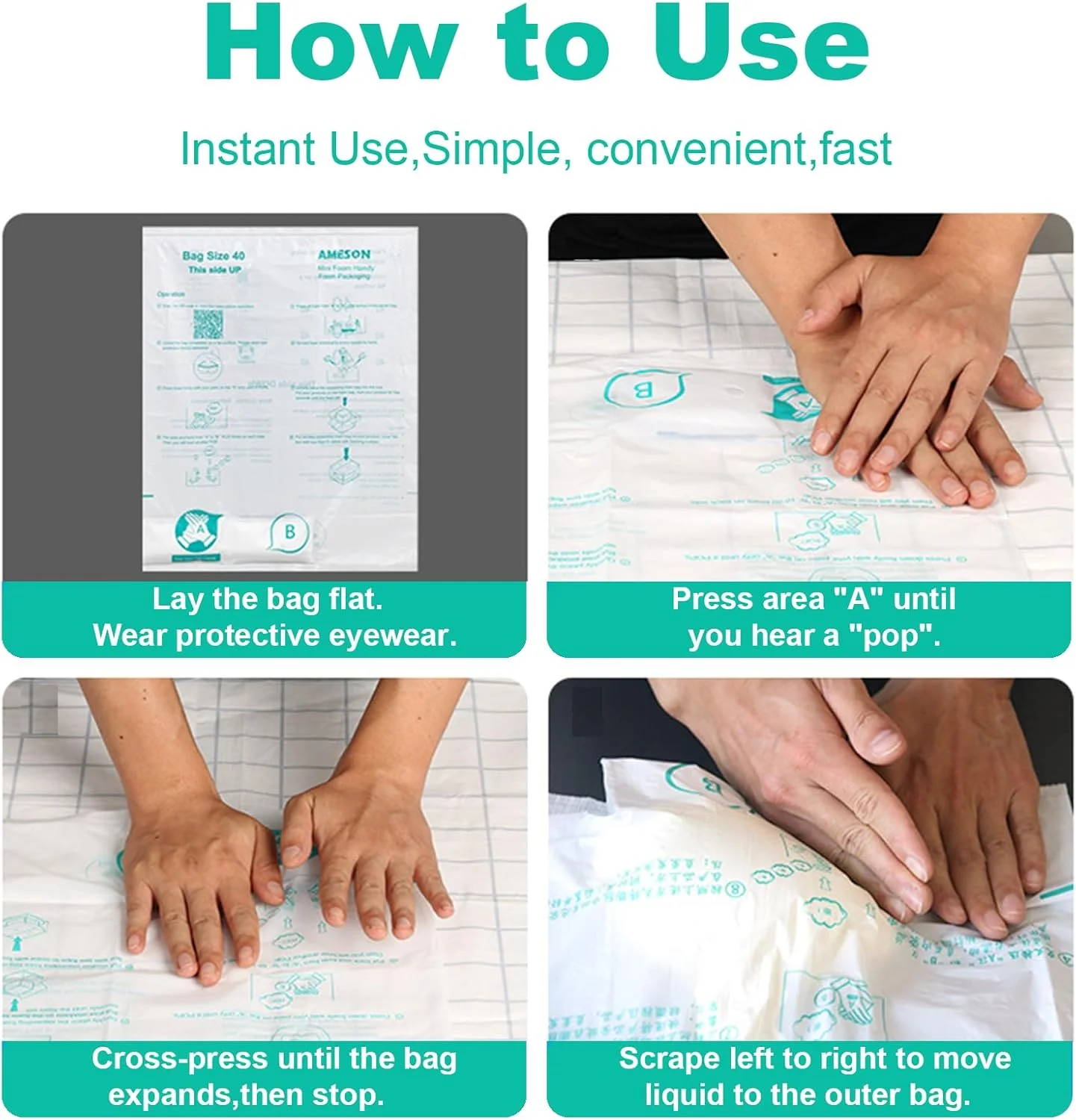 بسته 20 عددی کیسه فوم منبسط شونده 14"x16" | جایگزین Instapak برای بسته بندی صنعتی و محافظت از لوازم الکترونیکی، لوازم لجستیک تجارت الکترونیک عمده بسته 20 عددی کیسه فوم منبسط شونده 14"x16" | جایگزین Instapak برای بسته بندی صنعتی و محافظت از لوازم الکترونیکی، لوازم لجستیک تجارت الکترونیک عمده