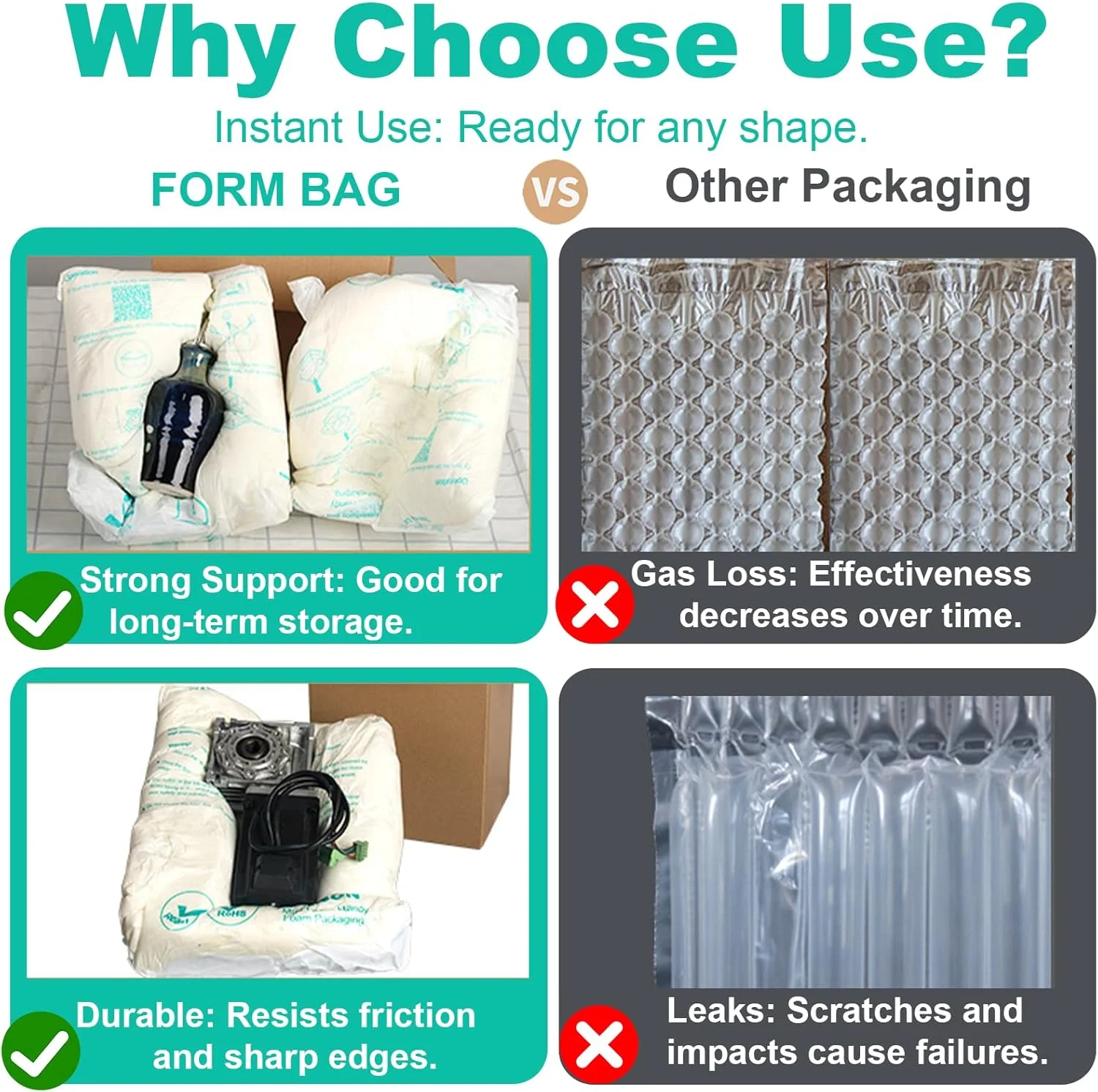 بسته 20 عددی کیسه فوم منبسط شونده 14"x16" | جایگزین Instapak برای بسته بندی صنعتی و محافظت از لوازم الکترونیکی، لوازم لجستیک تجارت الکترونیک عمده بسته 20 عددی کیسه فوم منبسط شونده 14"x16" | جایگزین Instapak برای بسته بندی صنعتی و محافظت از لوازم الکترونیکی، لوازم لجستیک تجارت الکترونیک عمده