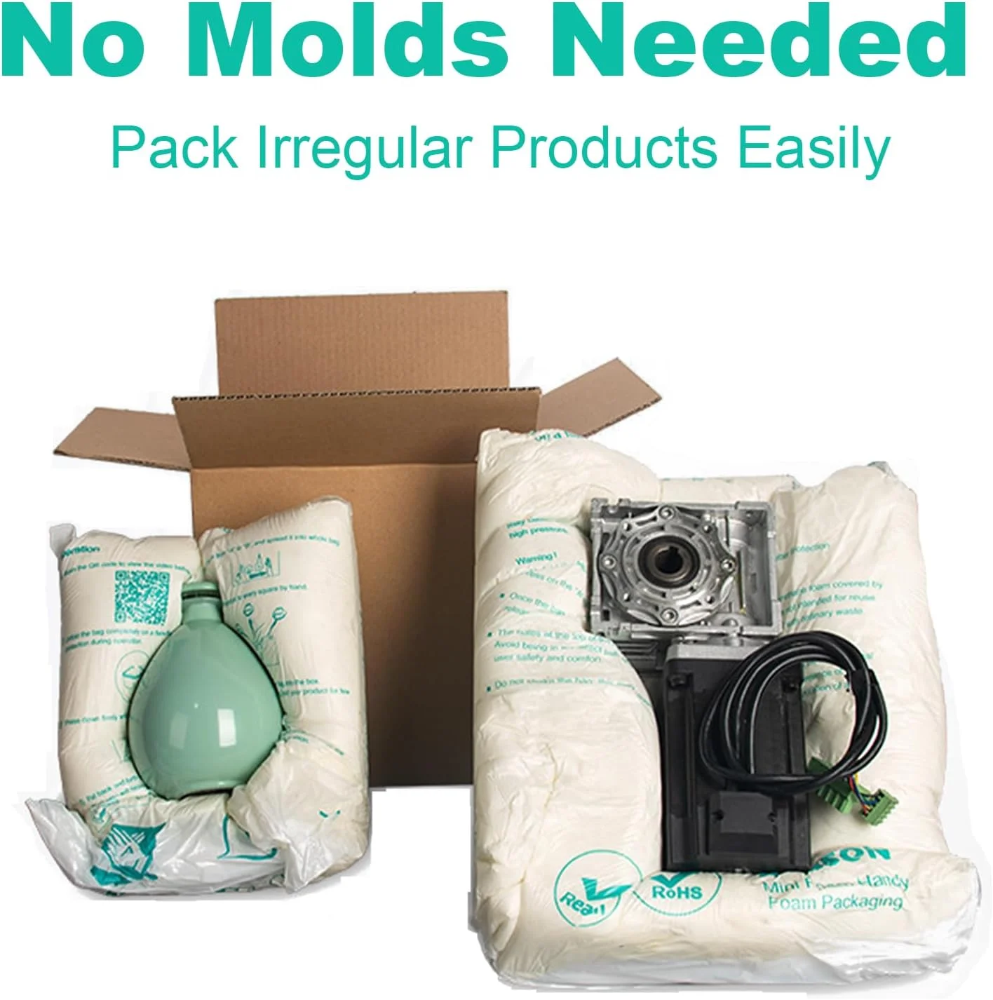 بسته 20 عددی کیسه فوم منبسط شونده 14"x16" | جایگزین Instapak برای بسته بندی صنعتی و محافظت از لوازم الکترونیکی، لوازم لجستیک تجارت الکترونیک عمده بسته 20 عددی کیسه فوم منبسط شونده 14"x16" | جایگزین Instapak برای بسته بندی صنعتی و محافظت از لوازم الکترونیکی، لوازم لجستیک تجارت الکترونیک عمده