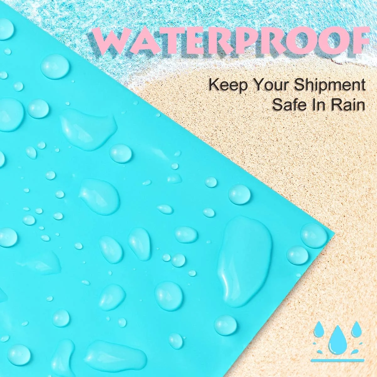 پاکت پستی پلی اتیلن UCGOU سایز 10x13 اینچ، رنگ فیروزه ای، بسته 200 عددی، پاکت های پستی ممتاز با چسب خودکار، مناسب برای کسب و کار، ضد آب و مقاوم در برابر پارگی