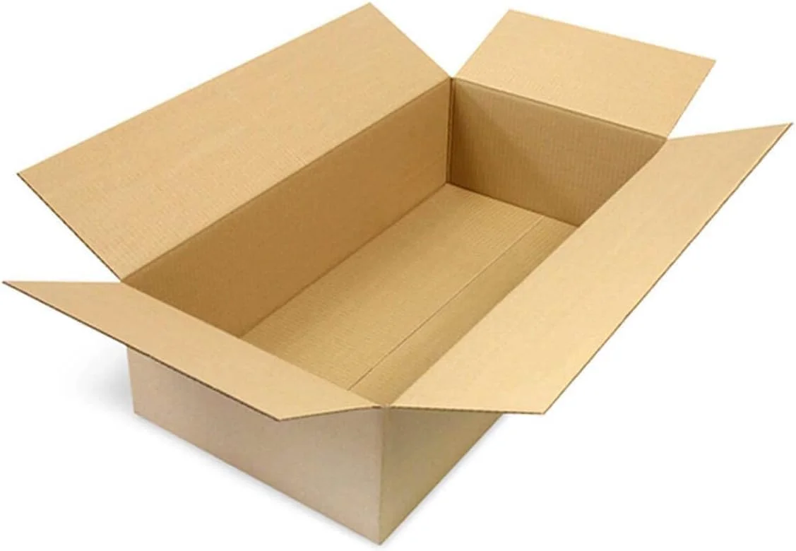 بسته 5 عددی جعبه مقوایی اسباب کشی Duchic™، ظرفیت 35 کیلوگرم، 90x47x31 سانتی متر، قهوه ای، راه راه، کارتن قهوه ای برای بسته بندی، همراه با نوار بسته بندی شفاف [2 اینچ x 50 یارد] نوار بسته بندی قوی و سنگین