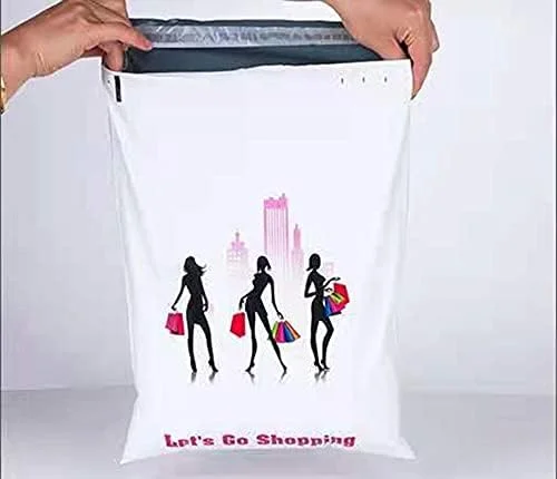 کیسه های پستی، بسته پستی 100 عددی/بسته کیسه های پستی ضد آب پاکت های بسته بندی پستی پلی اتیلن چاپ شده پاکت های پستی خود چسب کیسه های نگهداری پیک لباس با (رنگ: 30x39x4cm)