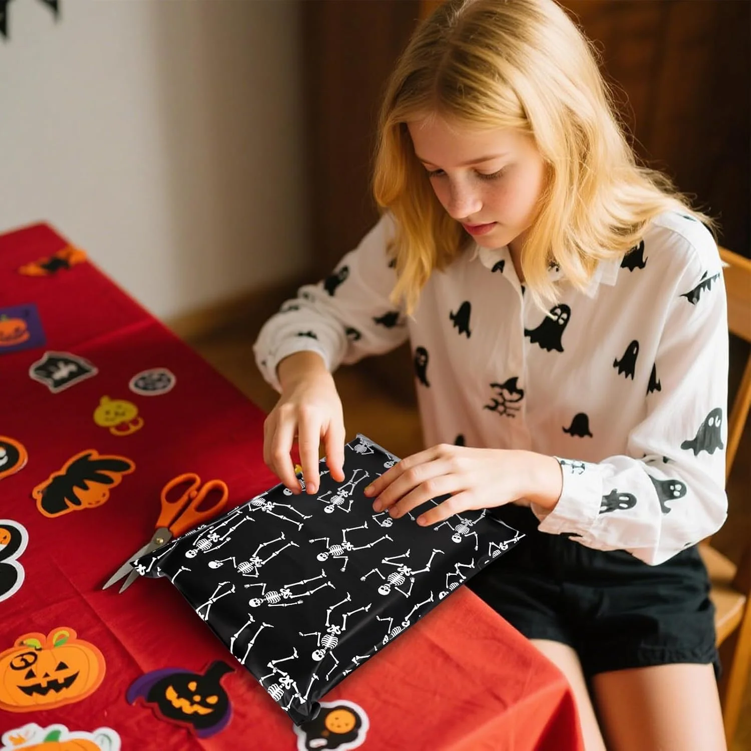 جارثناAMCS 100 عدد پاکت پستی پلی اتیلنی هالووین 25.4 در 33 سانتی متر طرح اسکلت رقصان مشکی، کیسه های بسته بندی پاکت های پستی خود چسب برای کسب و کارهای کوچک پوشاک جارثناAMCS 100 عدد پاکت پستی پلی اتیلنی هالووین 25.4 در 33 سانتی متر طرح اسکلت رقصان مشکی، کیسه های بسته بندی پاکت های پستی خود چسب برای کسب و کارهای کوچک پوشاک