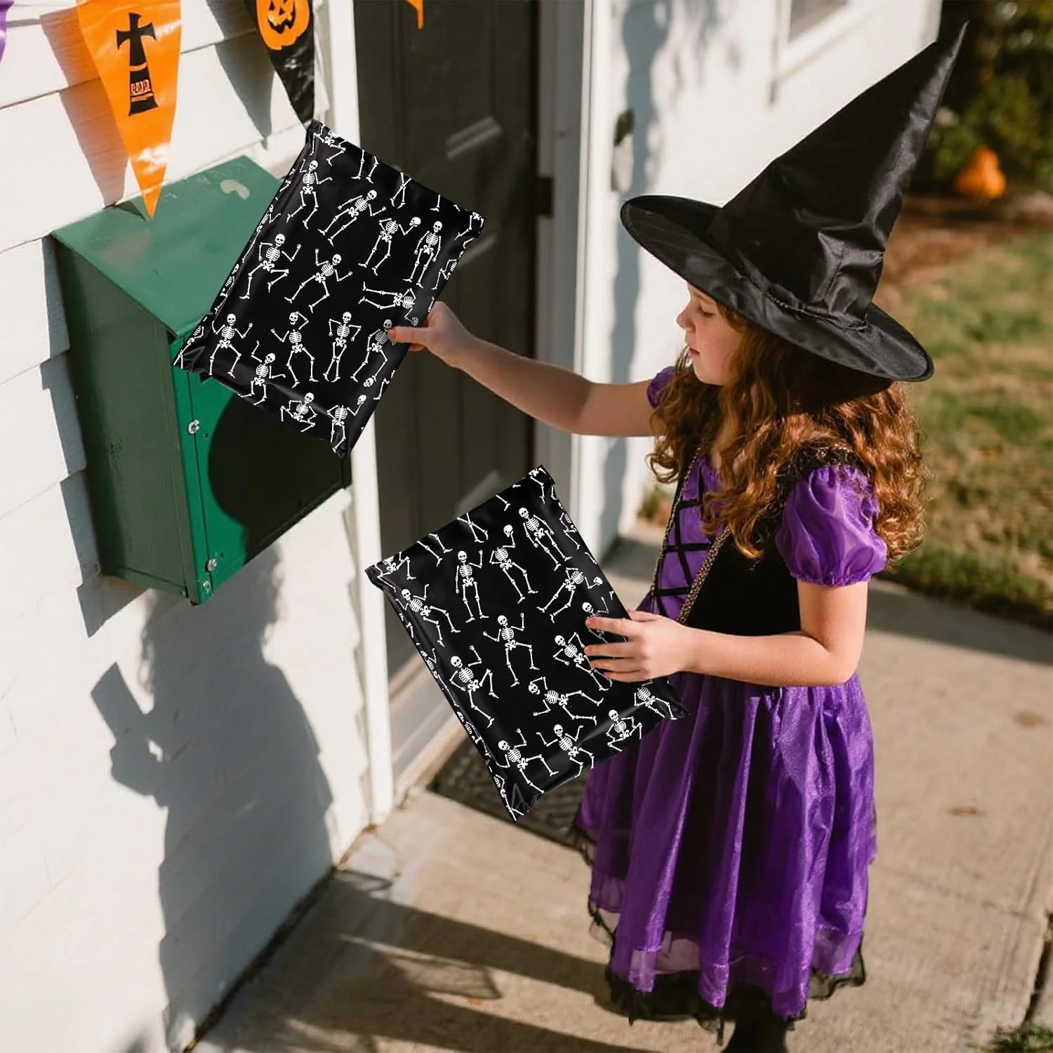 جارثناAMCS 100 عدد پاکت پستی پلی اتیلنی هالووین 25.4 در 33 سانتی متر طرح اسکلت رقصان مشکی، کیسه های بسته بندی پاکت های پستی خود چسب برای کسب و کارهای کوچک پوشاک جارثناAMCS 100 عدد پاکت پستی پلی اتیلنی هالووین 25.4 در 33 سانتی متر طرح اسکلت رقصان مشکی، کیسه های بسته بندی پاکت های پستی خود چسب برای کسب و کارهای کوچک پوشاک