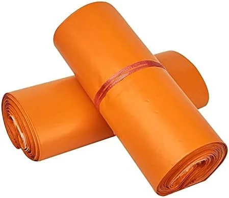 کیسه های پستی، کیسه پستی 100 عدد در بسته کیسه اکسپرس نارنجی کیسه پیک ضخیم پاکت بسته بندی اسناد لجستیک (رنگ: 17x30 سانتی متر)