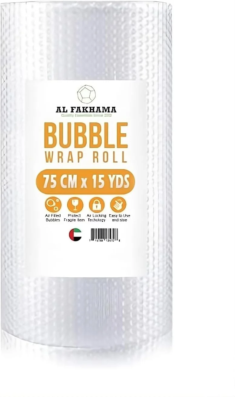 نایلون حبابدار با ارتفاع 75 سانتی متر در طول 10 متر، ضخیم تر، بادوام و مقاوم در برابر رطوبت، رول نایلون حبابدار برای بسته بندی آسان اسباب کشی منزل، جابجایی دفتر و لوازم بسته بندی صنعتی