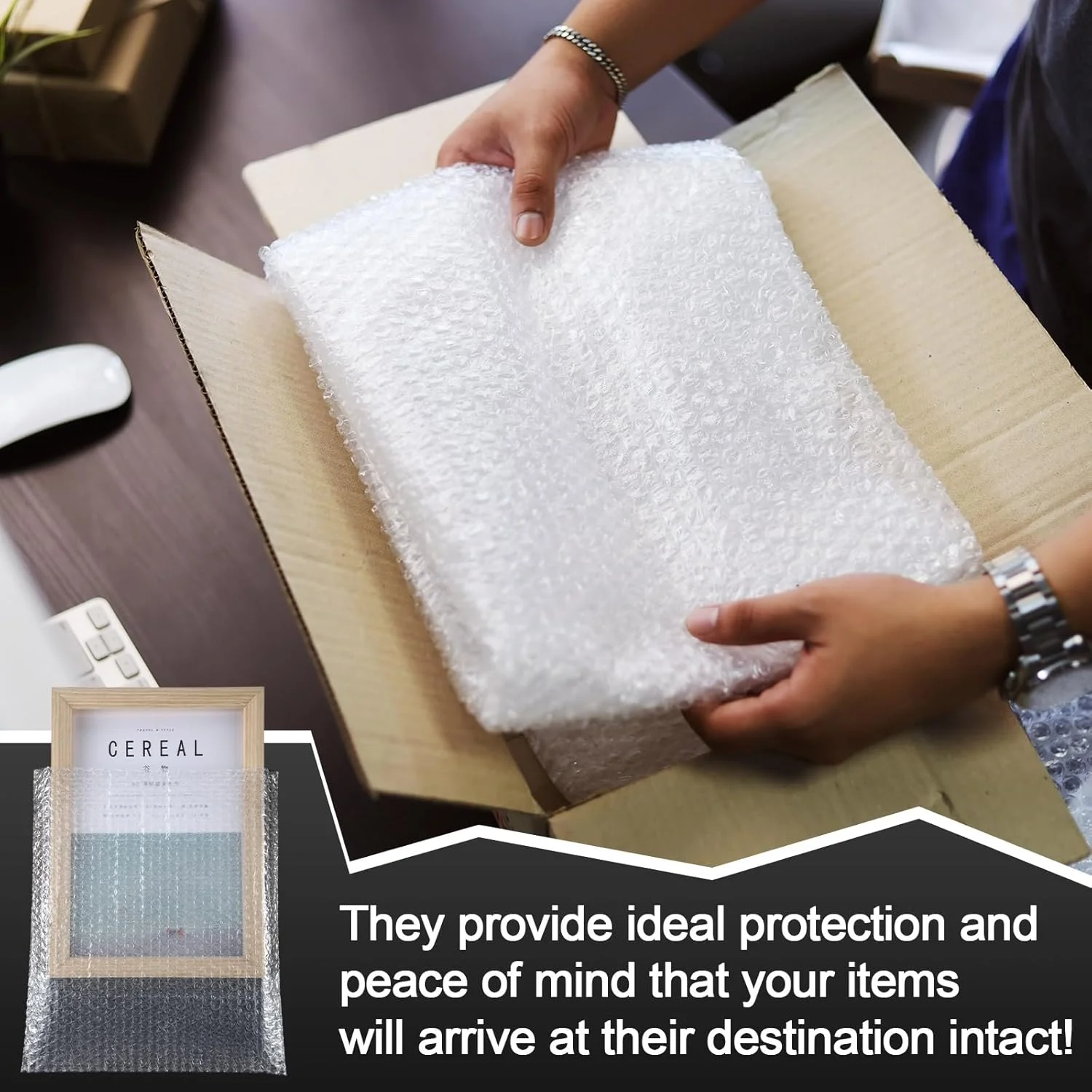 Jetec بسته 100 عددی پاکت های حبابدار در 5 سایز مختلف، مناسب بسته بندی و ارسال لوازم شکستنی، محافظت از ظروف، لیوان ها، فنجان های چینی و بسته بندی ماگ (شفاف) Jetec بسته 100 عددی پاکت های حبابدار در 5 سایز مختلف، مناسب بسته بندی و ارسال لوازم شکستنی، محافظت از ظروف، لیوان ها، فنجان های چینی و بسته بندی ماگ (شفاف)