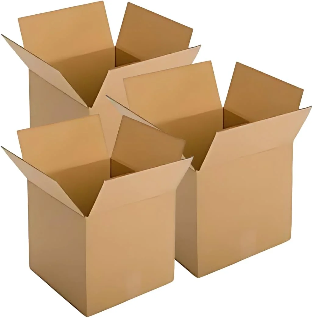 جعبه کارتن حمل و نقل 25x25x25 سانتی متر 3 لایه - کارتن راه راه سنگین، راه حل بسته بندی سازگار با محیط زیست، (مجموعه 3 عددی)