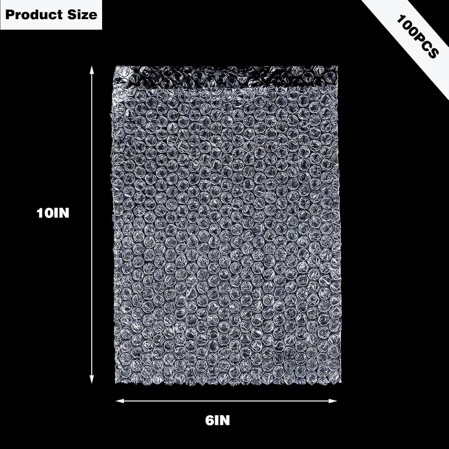 100 عدد کیسه حبابدار شفاف High-PQ، 15x25 سانتی متر، کیسه های فوم ضخیم محافظ ضد ضربه، کیسه حبابدار دو جداره برای حمل و نقل، انبارداری، اسباب کشی و بسته بندی لوازم بالشتکی