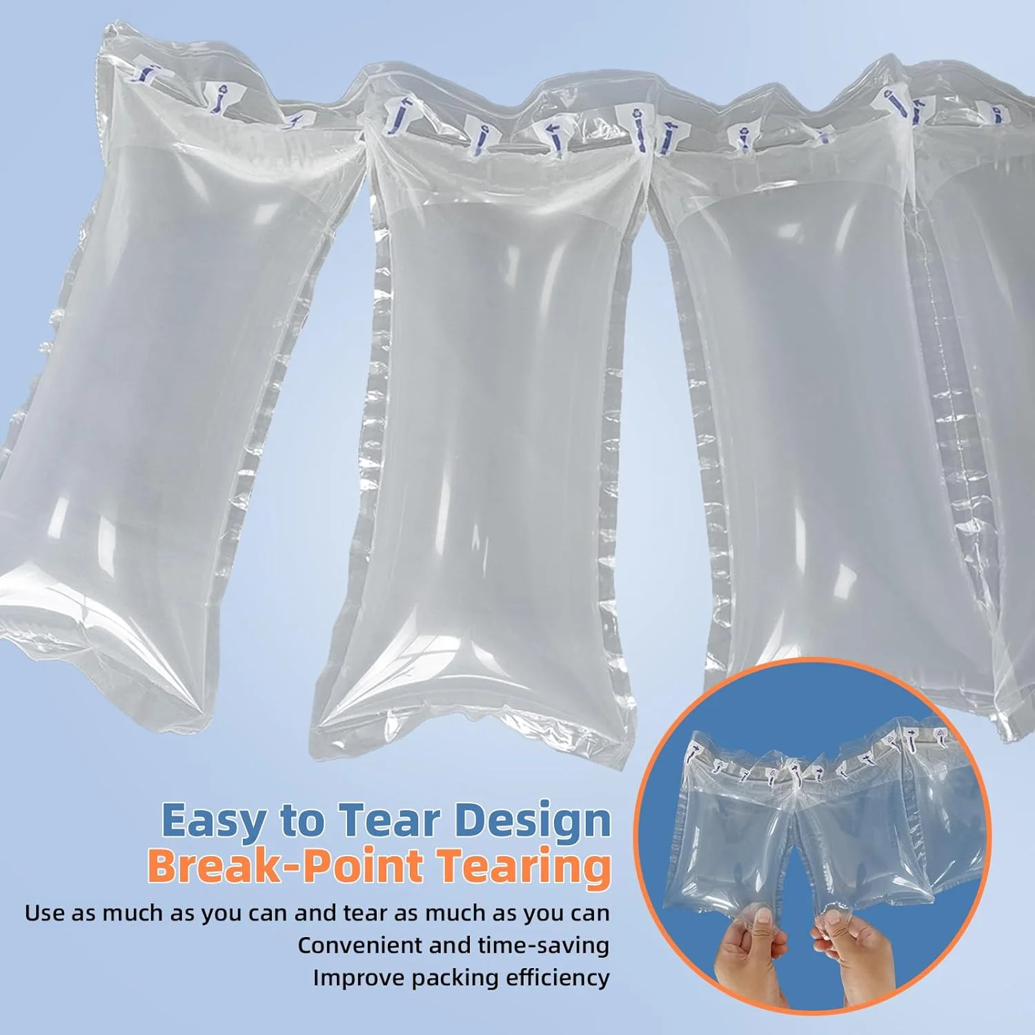 بالشتک های بادی بادی برای حمل و نقل با پمپ، 300 عدد، اندازه 4.72 اینچ در 9.84 اینچ، کیسه های هوای بسته بندی، پرکننده جعبه و مواد بسته بندی. جایگزینی برای بادام زمینی بسته بندی، بالشتک و پرکننده کیف.