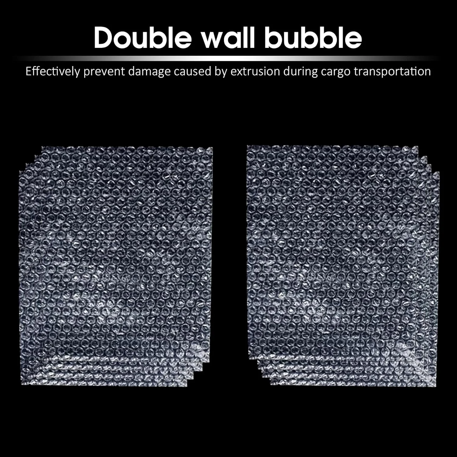 100 عدد کیسه حبابدار شفاف High-PQ، 15x25 سانتی متر، کیسه های فوم ضخیم محافظ ضد ضربه، کیسه حبابدار دو جداره برای حمل و نقل، انبارداری، اسباب کشی و بسته بندی لوازم بالشتکی