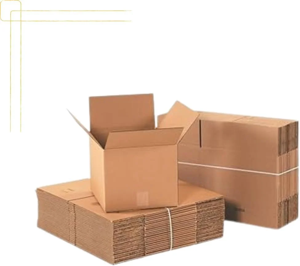 جعبه کارتن حمل و نقل 25x25x25 سانتی متر 3 لایه - کارتن راه راه سنگین، راه حل بسته بندی سازگار با محیط زیست، (مجموعه 3 عددی)