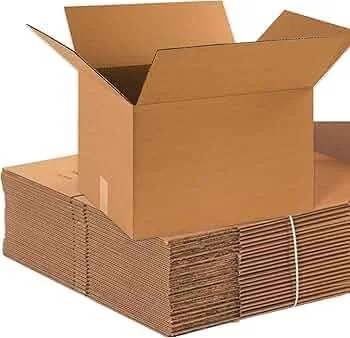 جعبه کارتن حمل و نقل 25x25x25 سانتی متر 3 لایه - کارتن راه راه سنگین، راه حل بسته بندی سازگار با محیط زیست، (مجموعه 3 عددی)