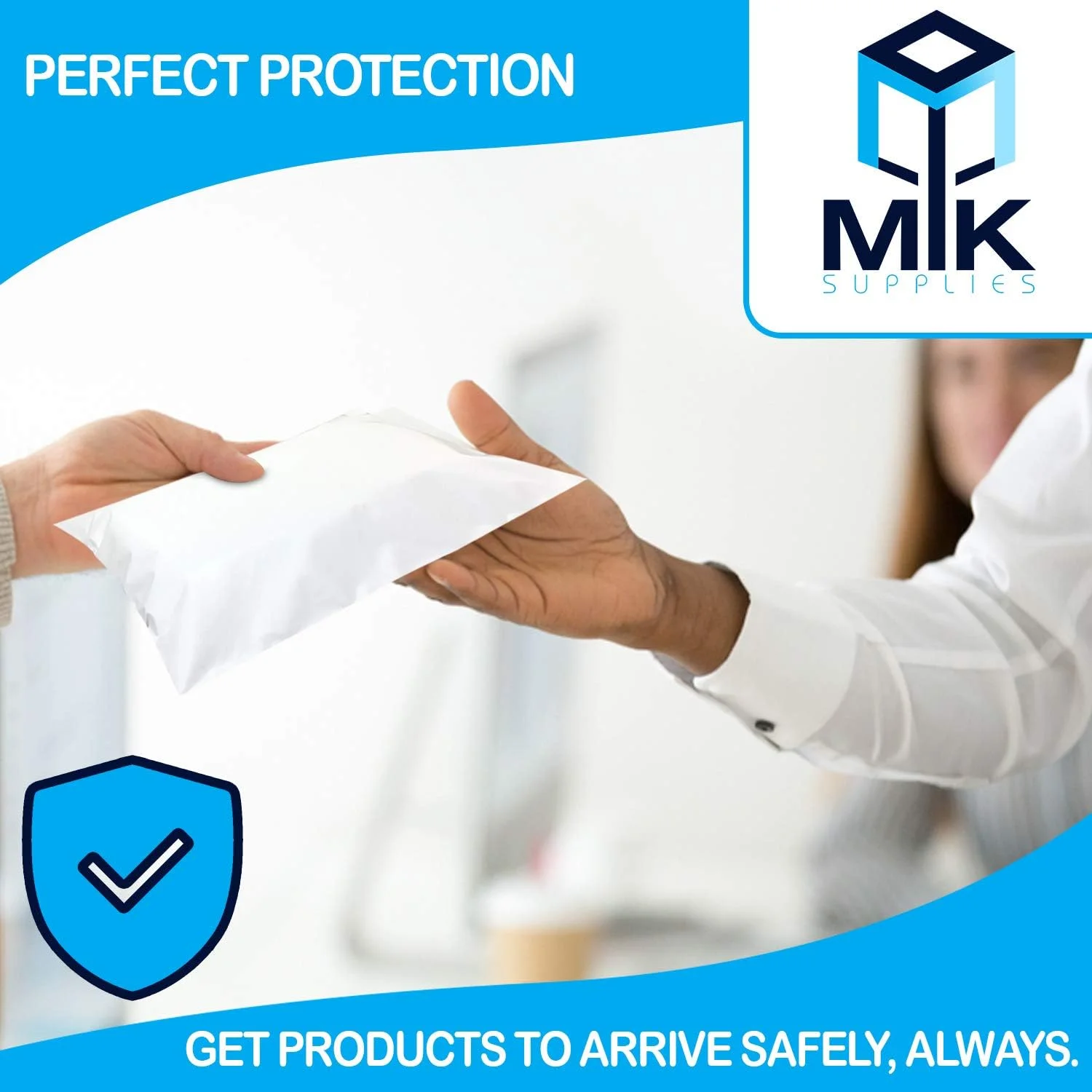 پاکت پستی پلی اتیلن سفید MIK Supplies (بدون حباب) بسته 100 عددی، ضخامت 2.5 میل، پاکت های پلاستیکی حمل و نقل با نوار چسب خودکار، ضد آب و مقاوم در برابر پارگی، (25x33 سانتی متر) پاکت پستی پلی اتیلن سفید MIK Supplies (بدون حباب) بسته 100 عددی، ضخامت 2.5 میل، پاکت های پلاستیکی حمل و نقل با نوار چسب خودکار، ضد آب و مقاوم در برابر پارگی، (25x33 سانتی متر)