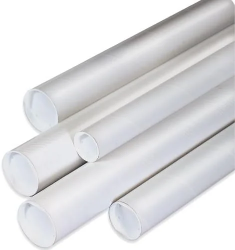 لوله های پستی با درپوش، 3" x 12" سفید - [قیمت برای هر بسته]